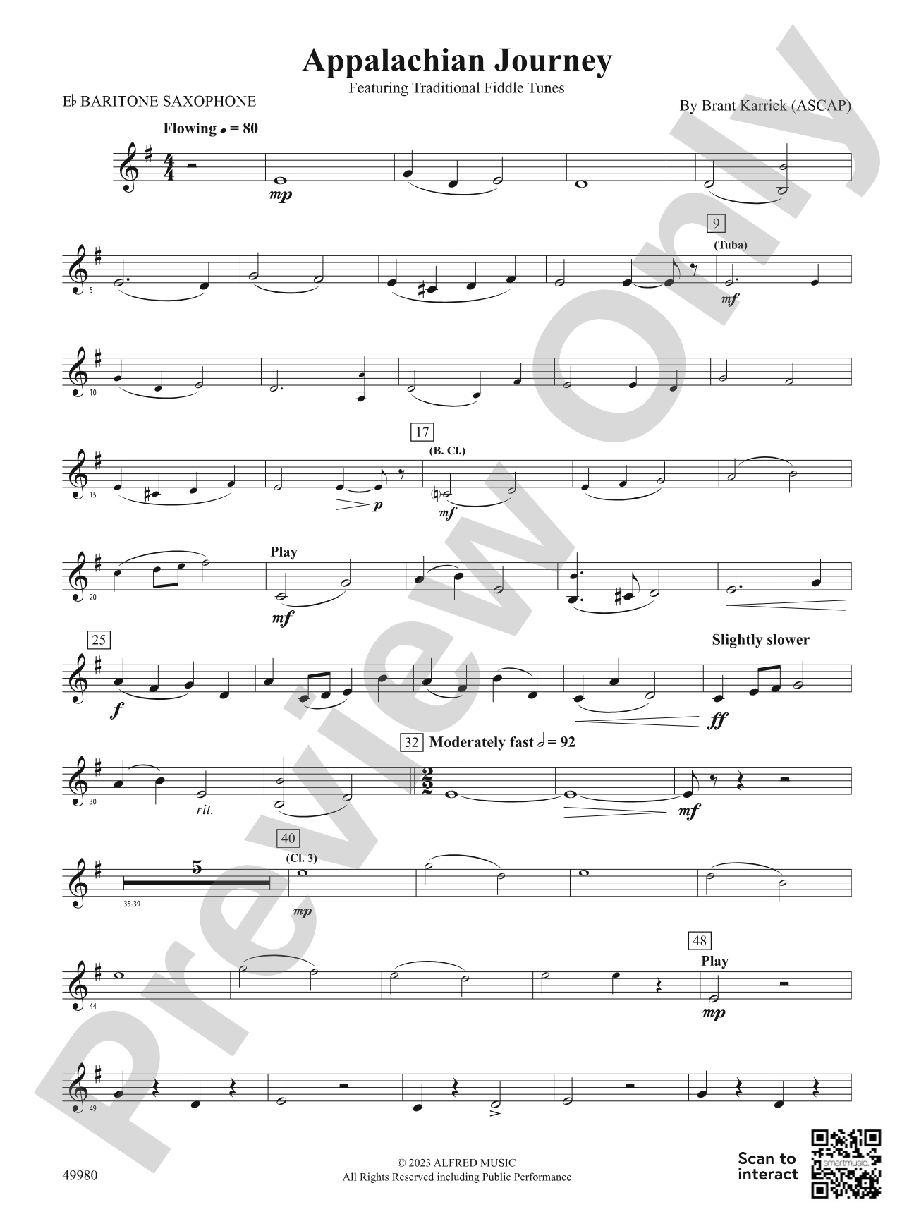 Appalachian Journey: E-flat Baritone Saxophone