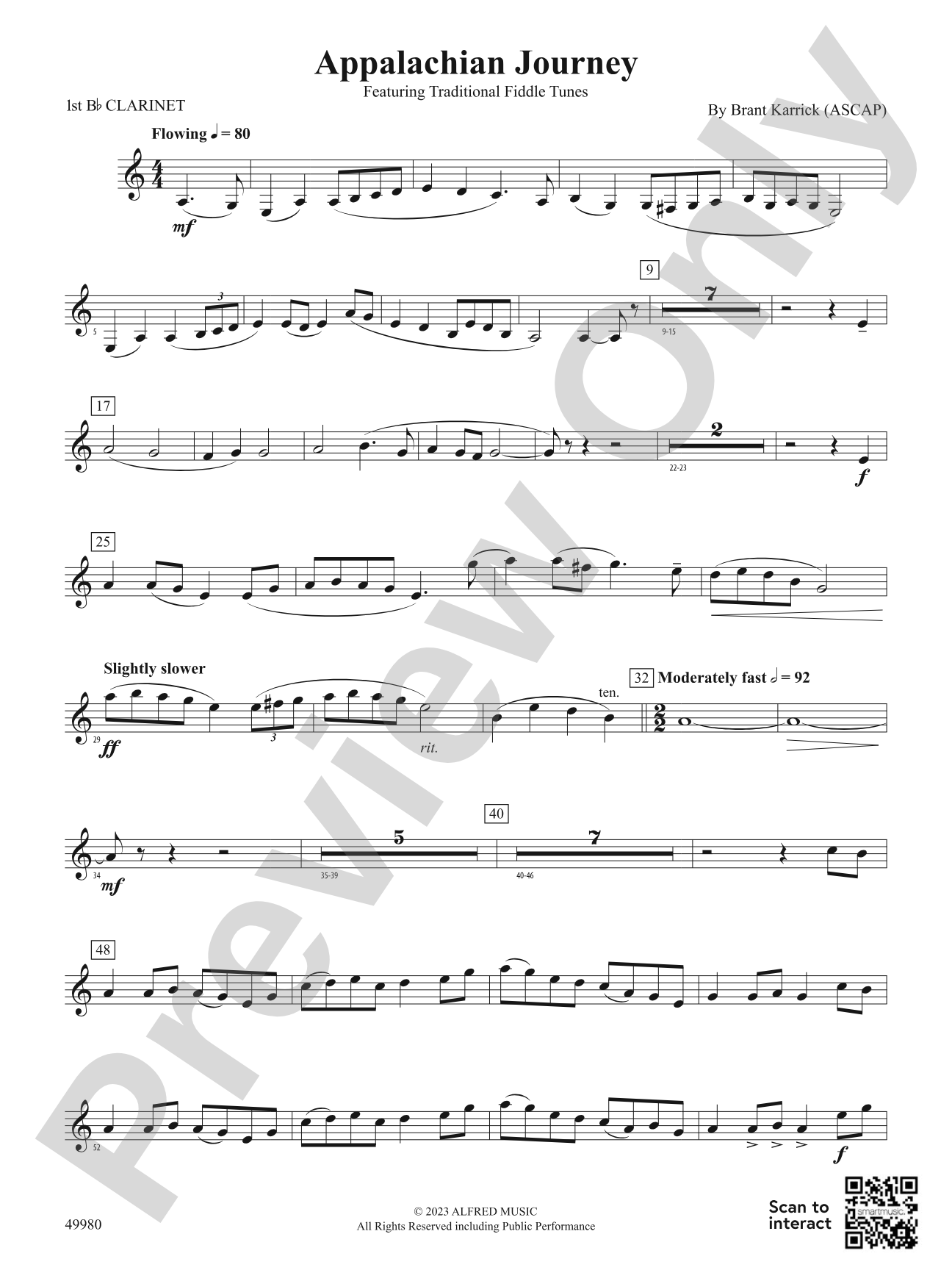 Appalachian Journey: 1st B-flat Clarinet