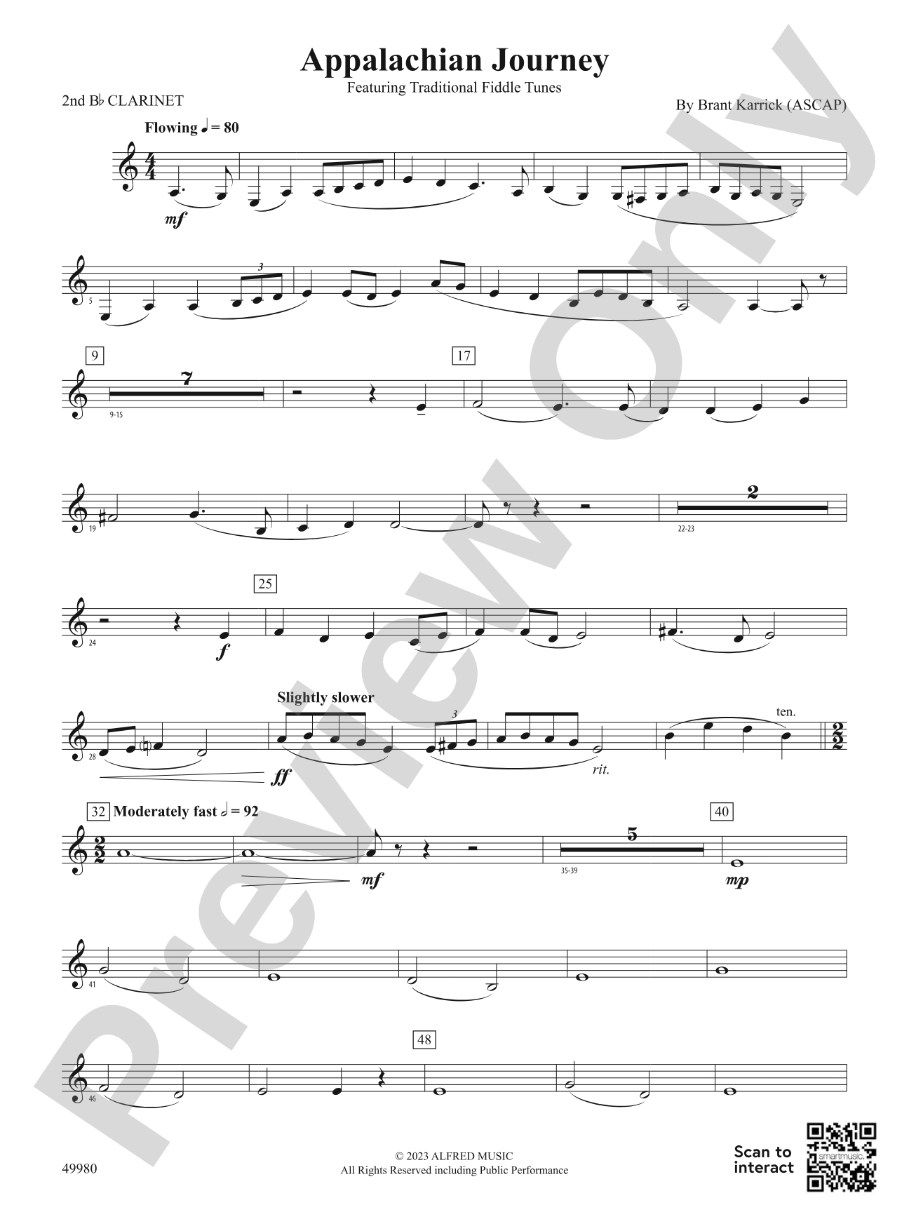 Appalachian Journey: 2nd B-flat Clarinet