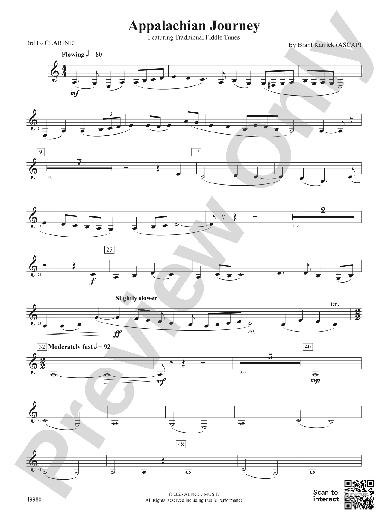 Appalachian Journey: 3rd B-flat Clarinet
