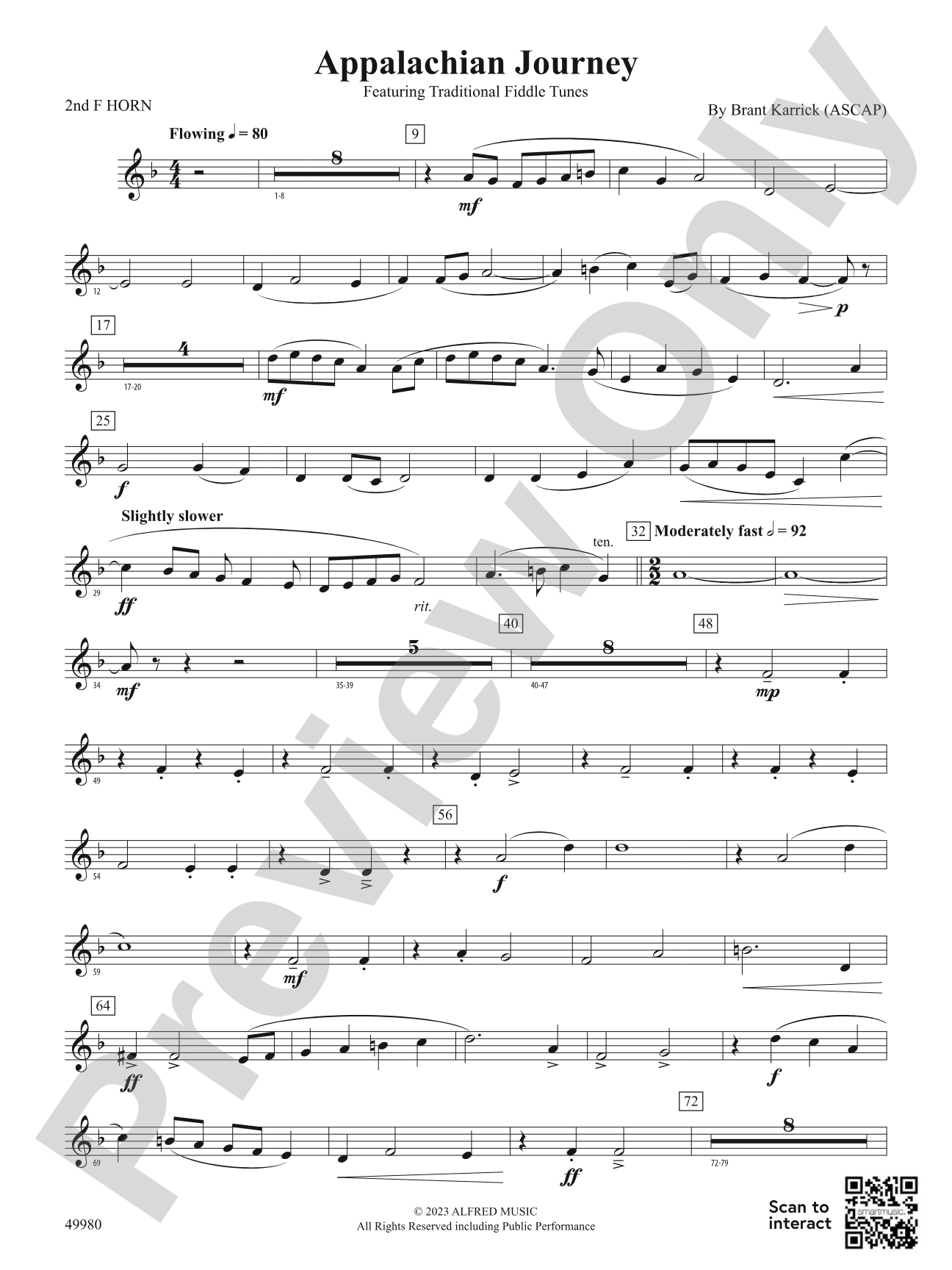 Appalachian Journey: 2nd F Horn