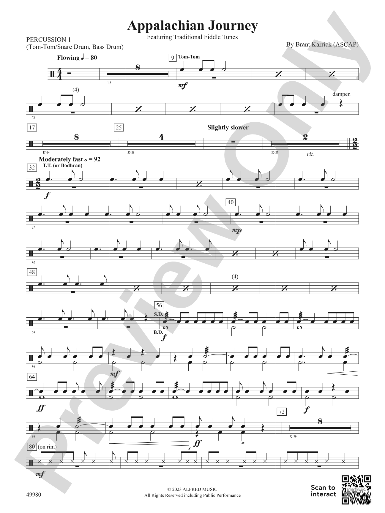 Appalachian Journey: 1st Percussion