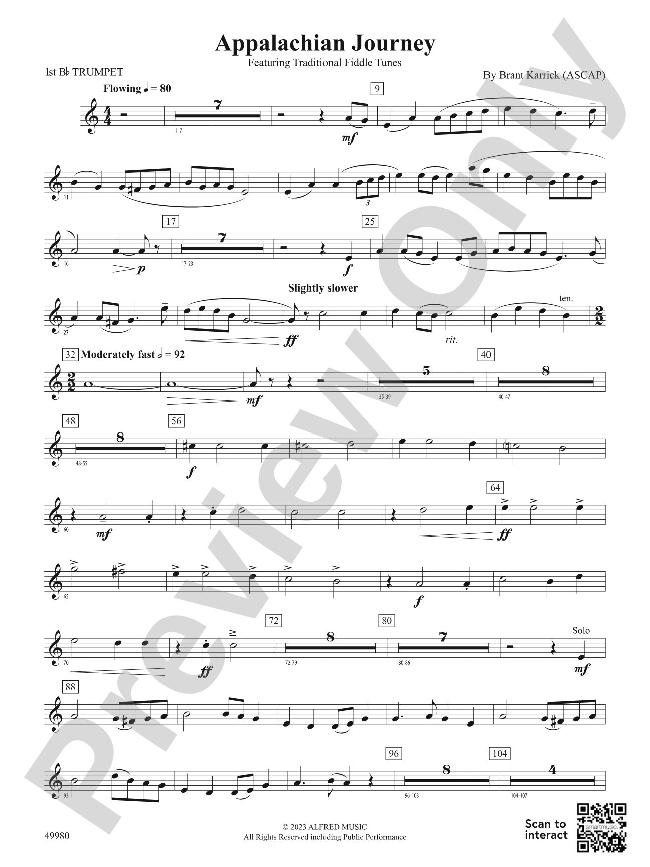 Appalachian Journey: 1st B-flat Trumpet