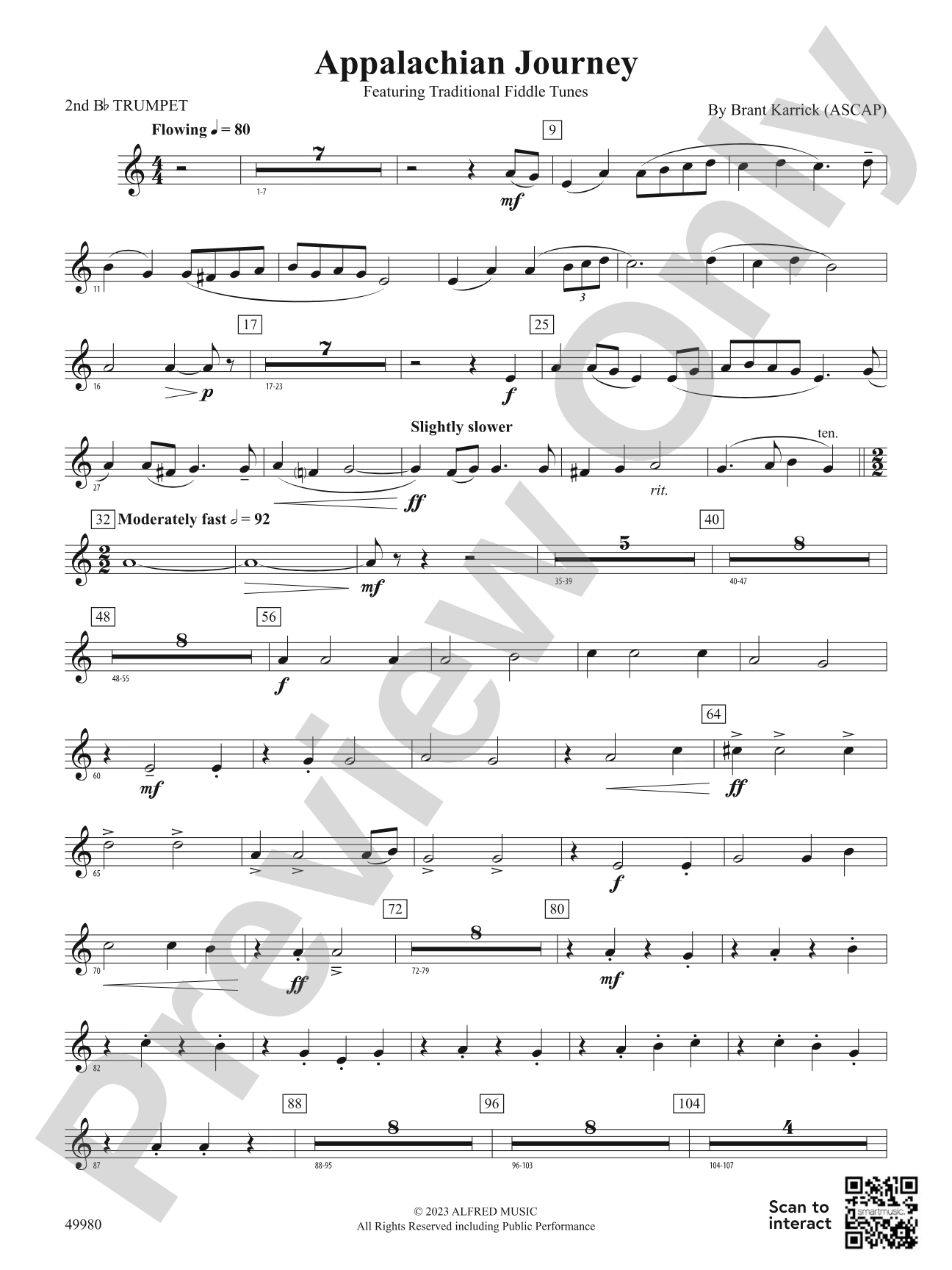 Appalachian Journey: 2nd B-flat Trumpet