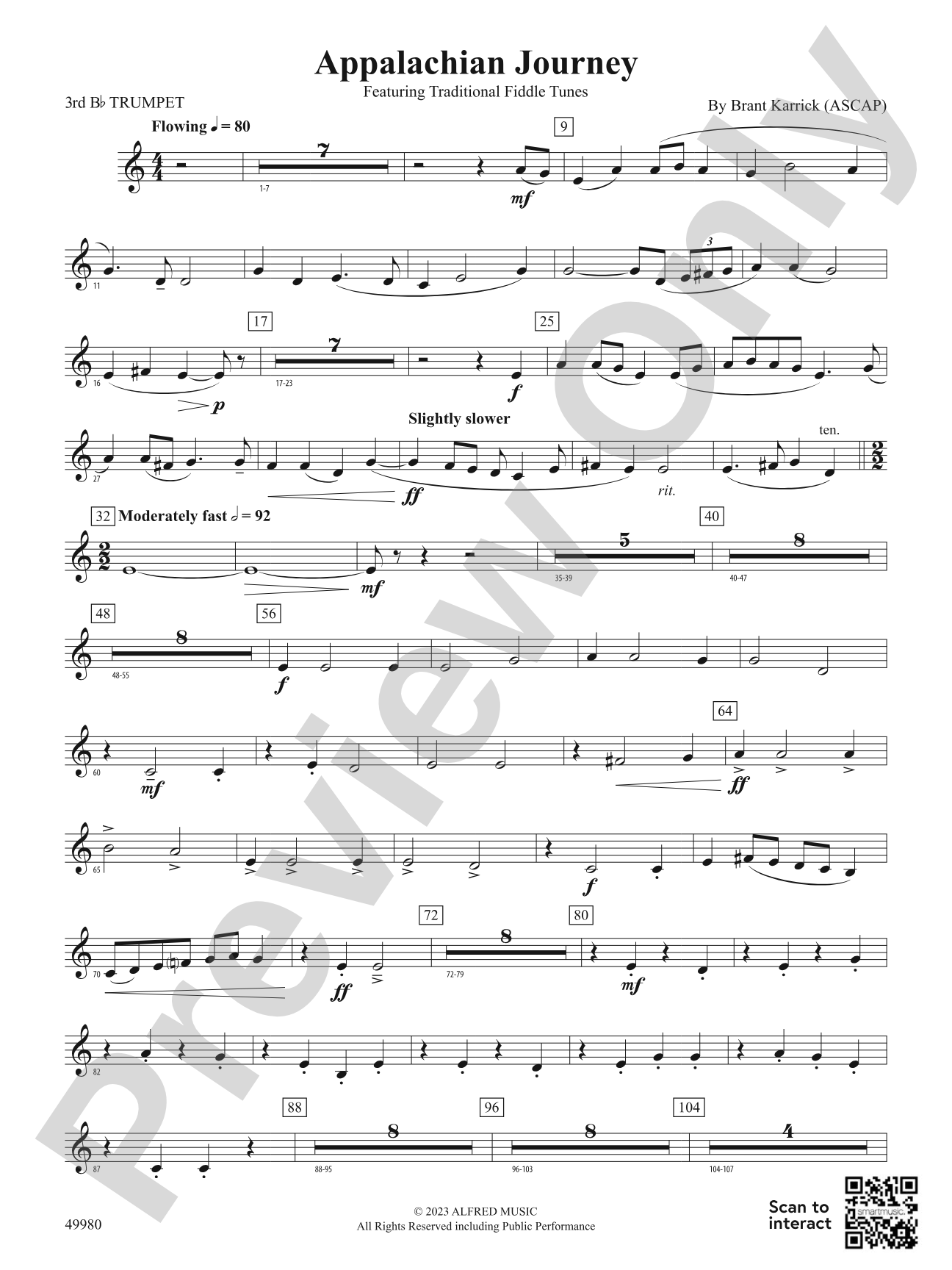 Appalachian Journey: 3rd B-flat Trumpet