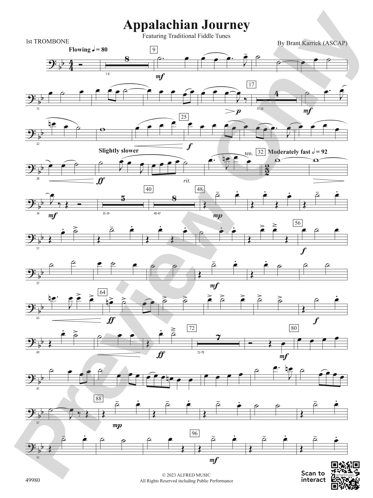Appalachian Journey: 1st Trombone