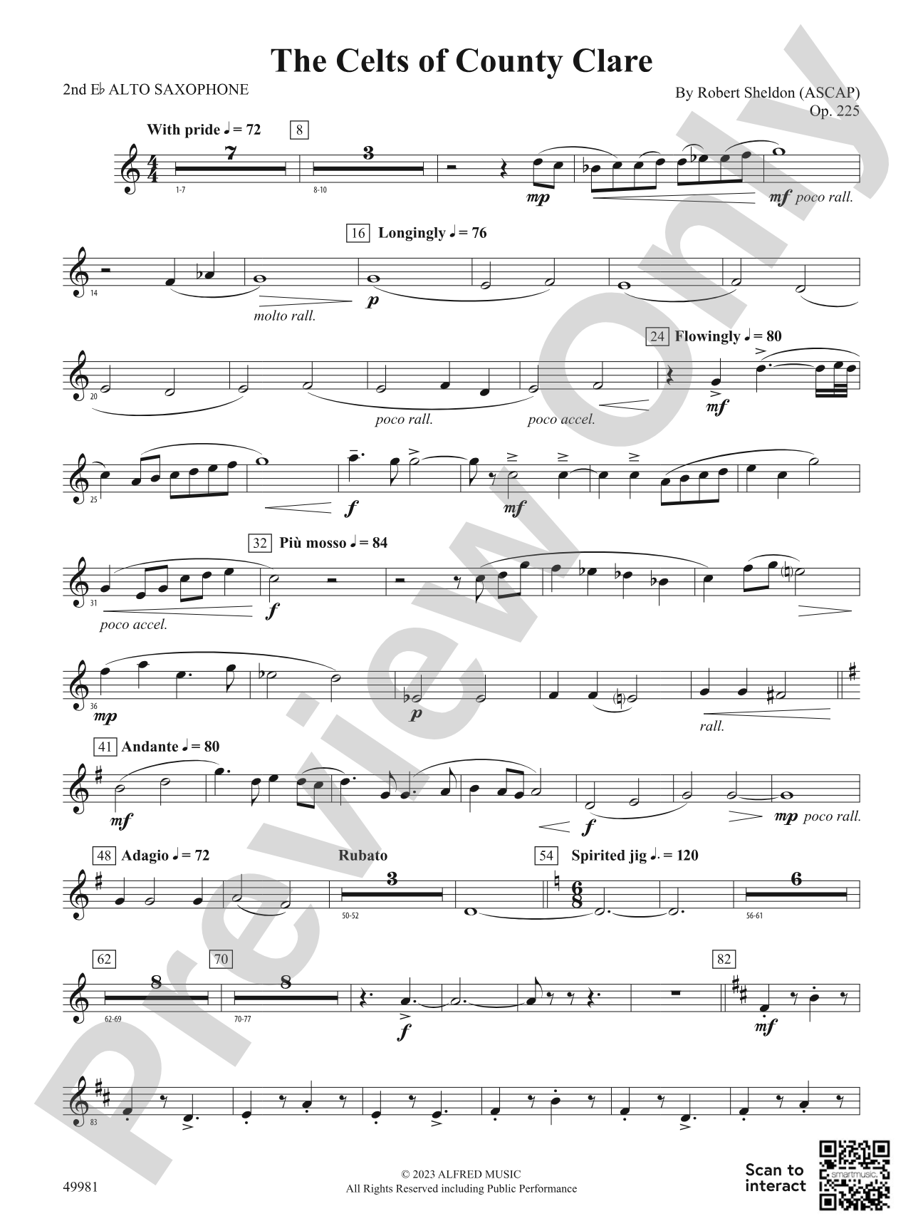The Celts of County Clare: 2nd E-flat Alto Saxophone