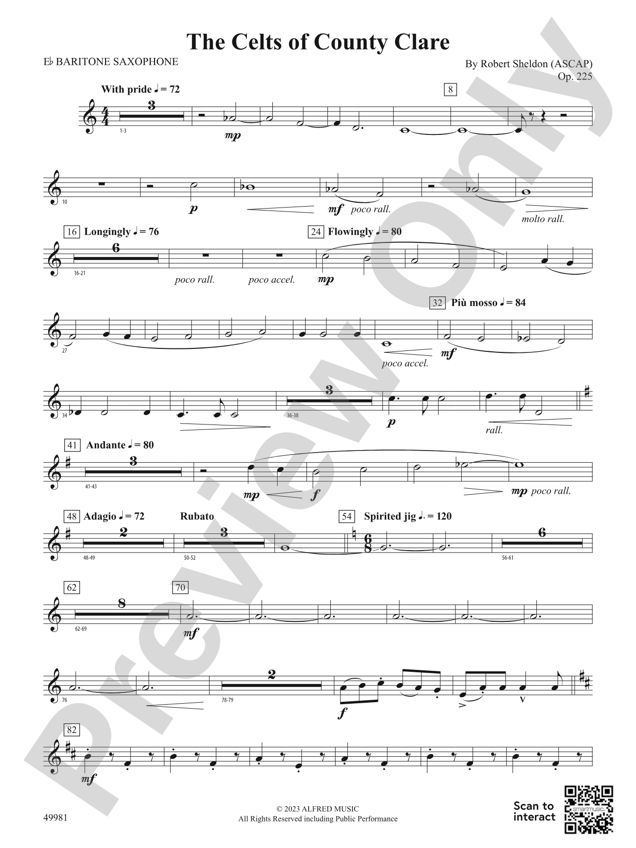 The Celts of County Clare: E-flat Baritone Saxophone
