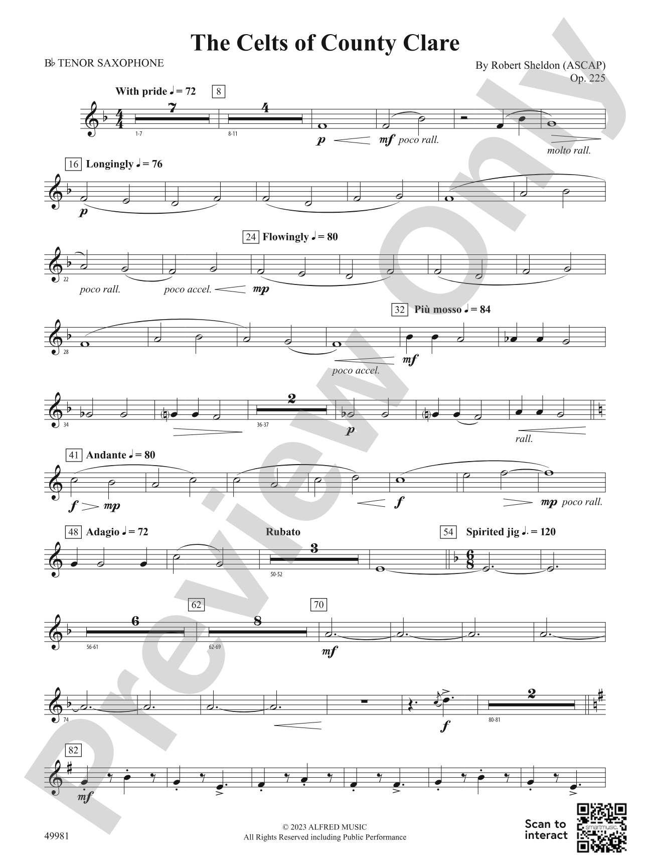 The Celts of County Clare: B-flat Tenor Saxophone