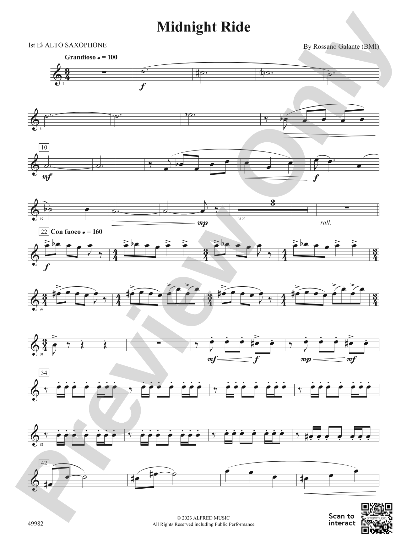 Midnight Ride: E-flat Alto Saxophone