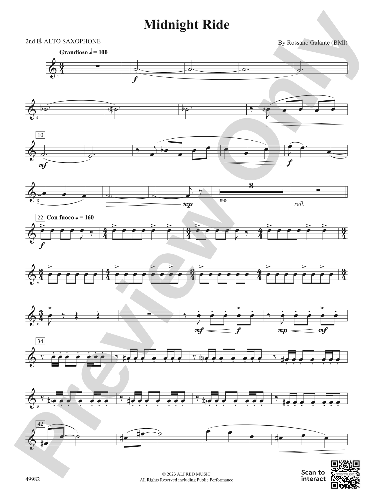 Midnight Ride: 2nd E-flat Alto Saxophone