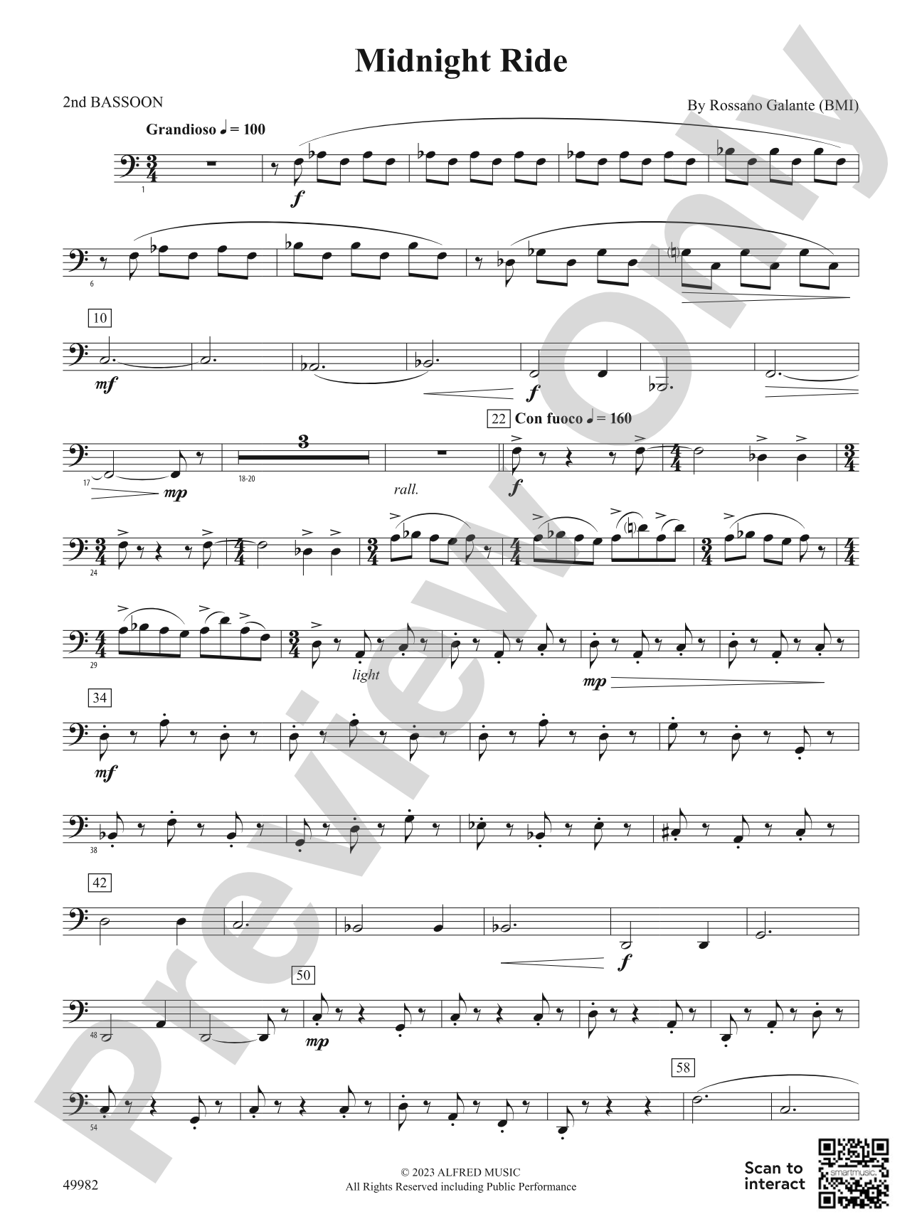Midnight Ride: 2nd Bassoon