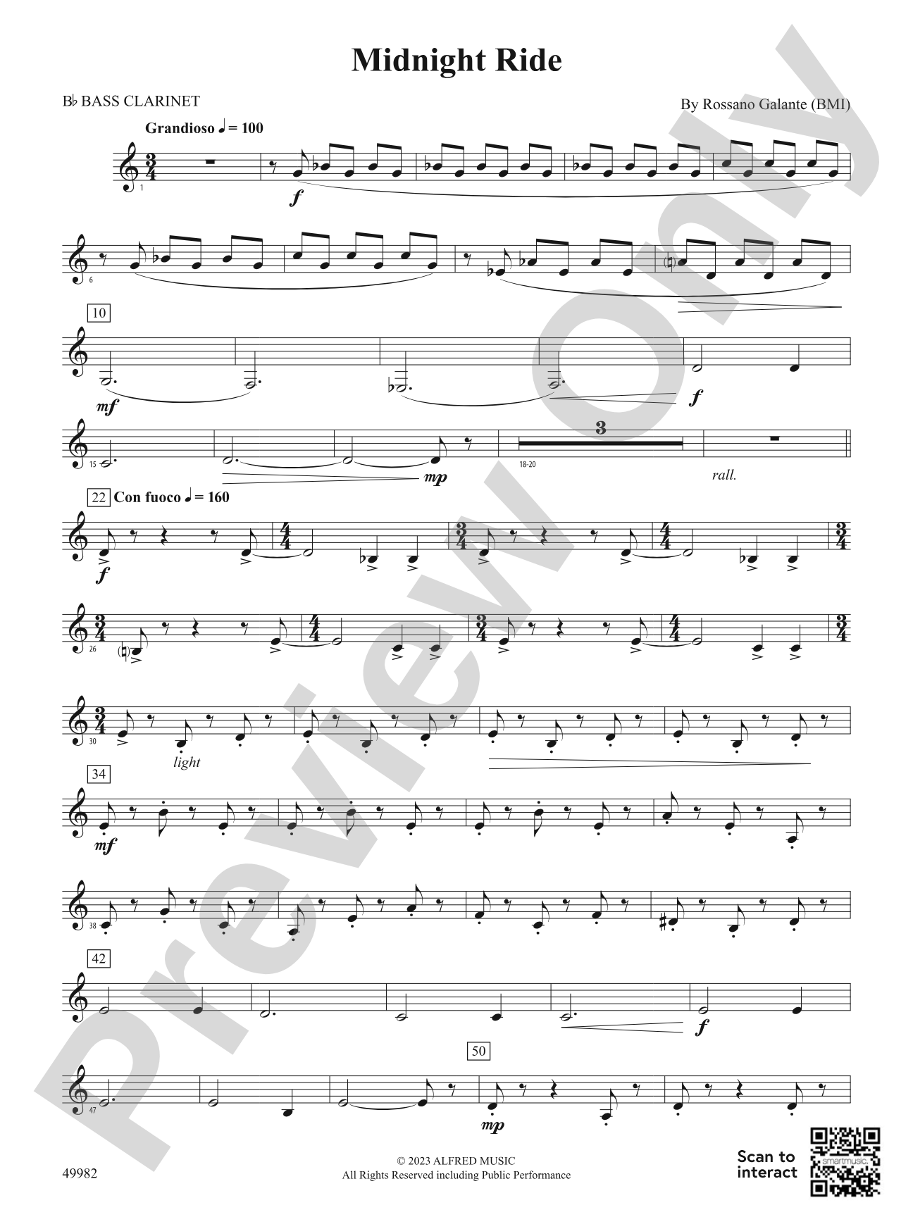 Midnight Ride: B-flat Bass Clarinet