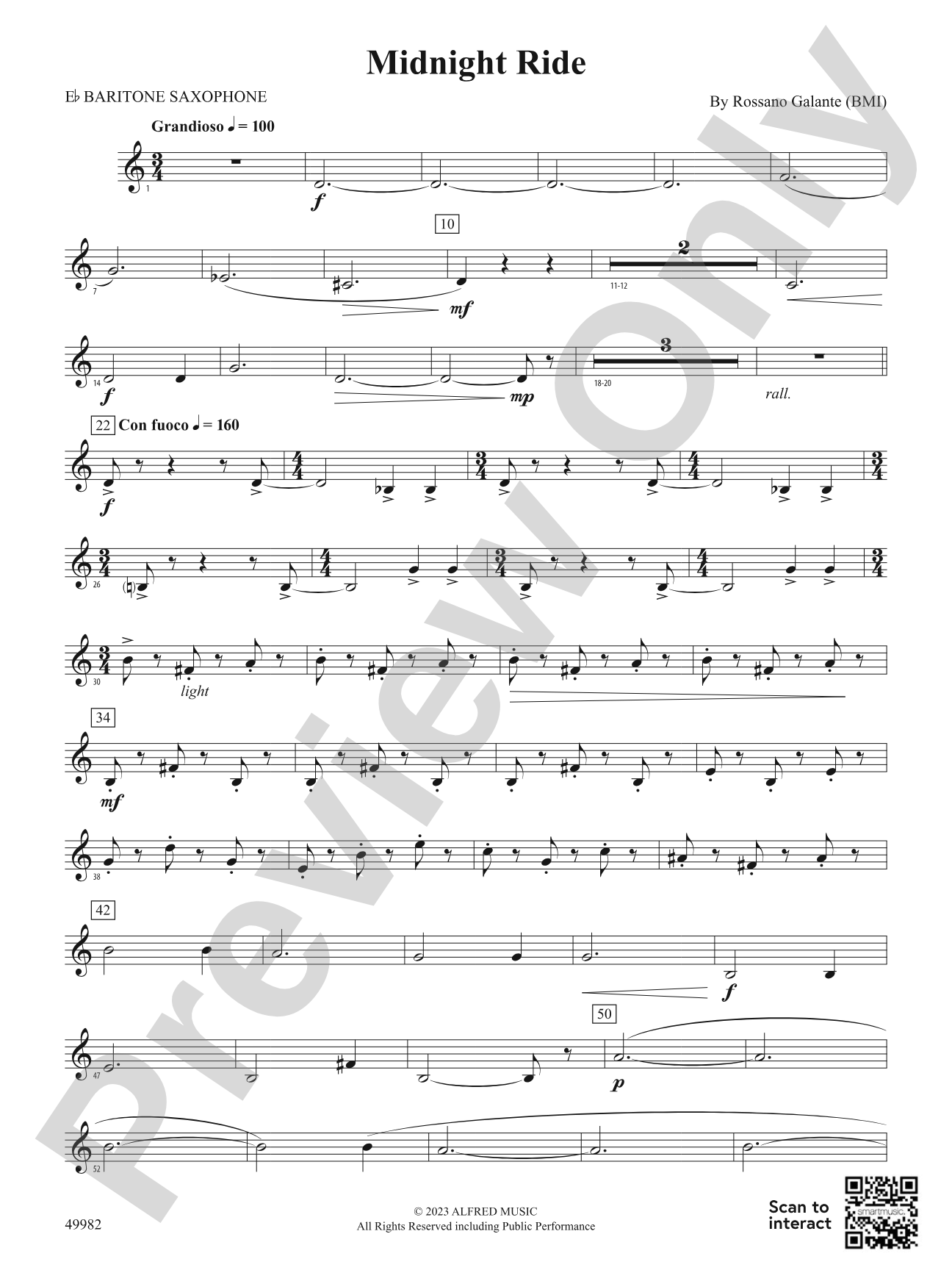 Midnight Ride: E-flat Baritone Saxophone