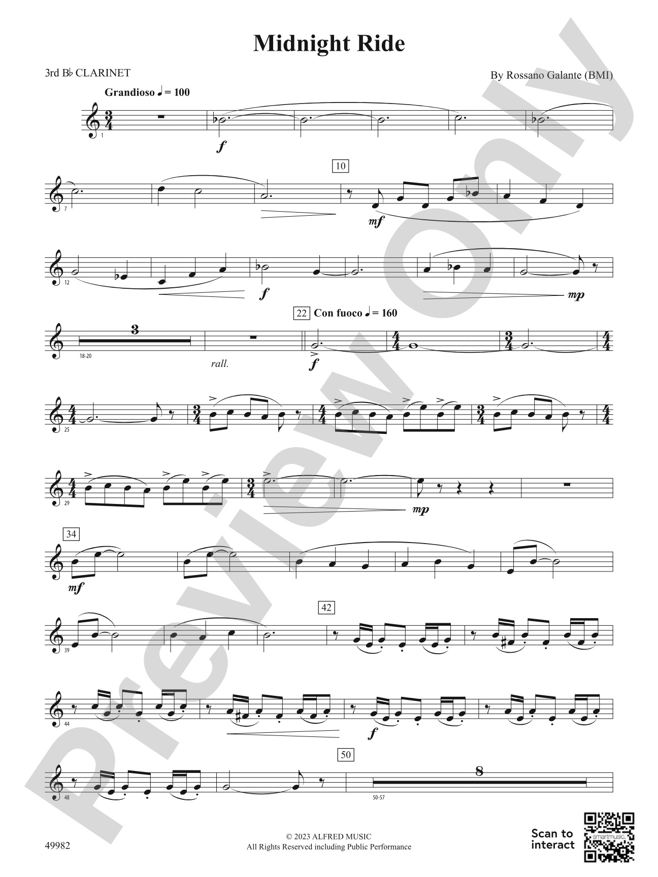 Midnight Ride: 3rd B-flat Clarinet