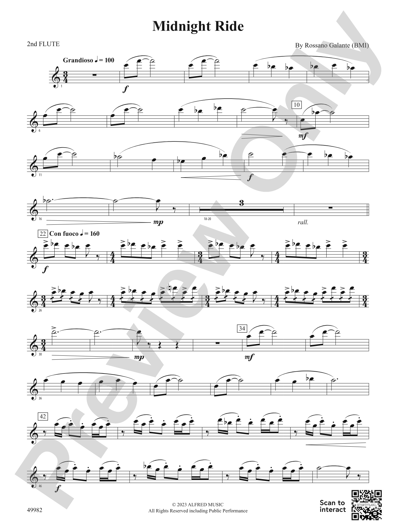 Midnight Ride: 2nd Flute