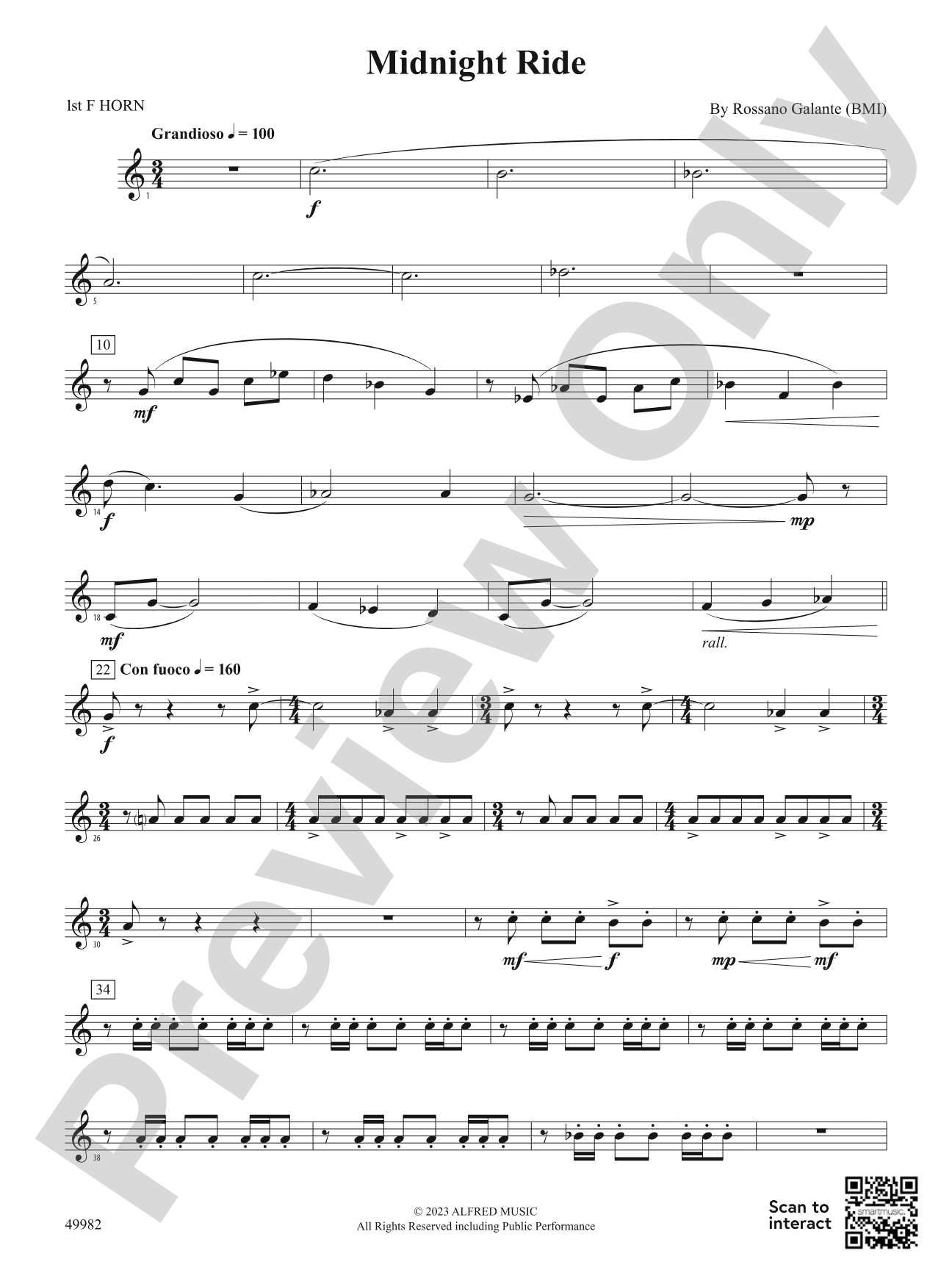 Midnight Ride: 1st F Horn