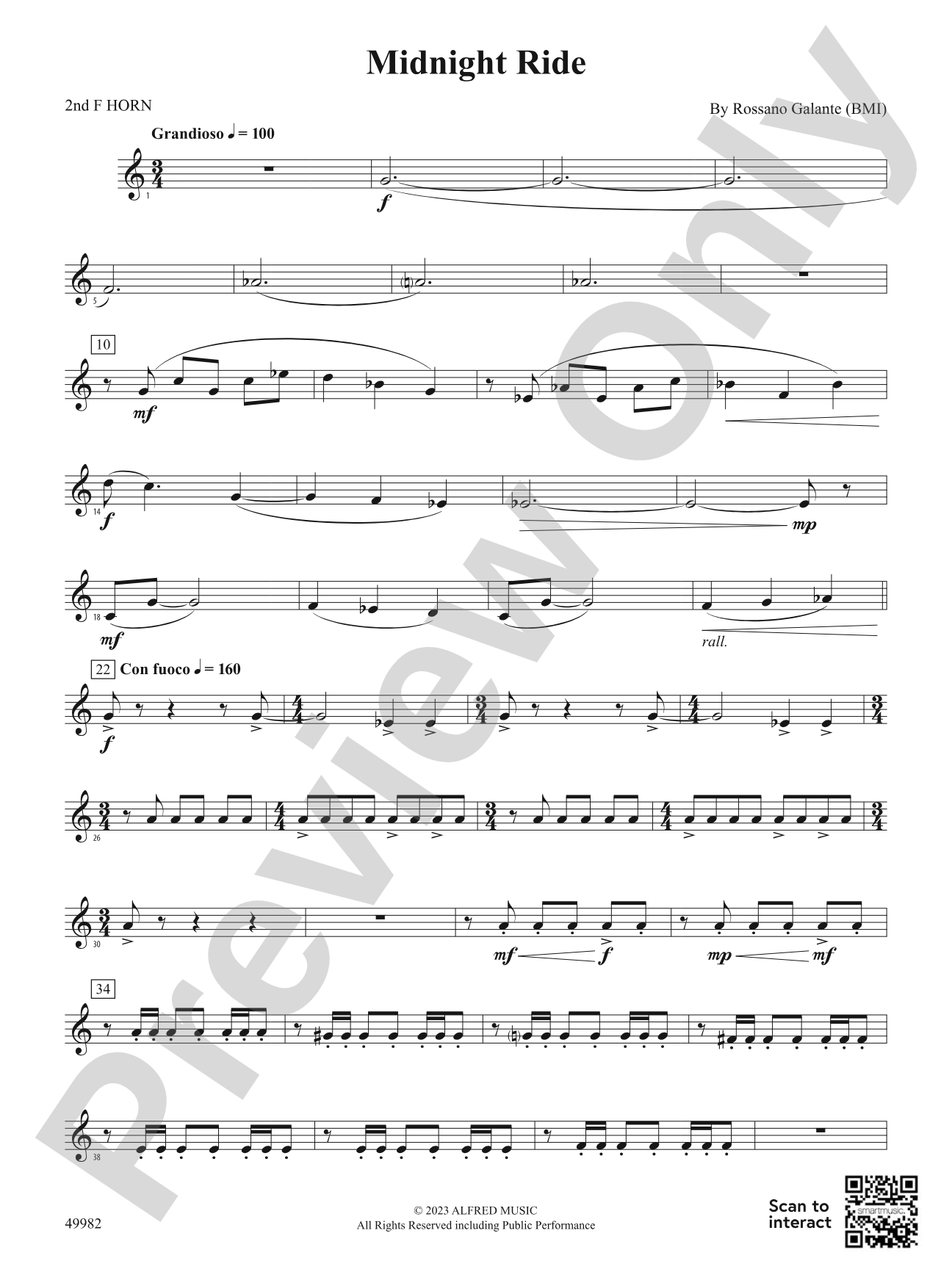 Midnight Ride: 2nd F Horn