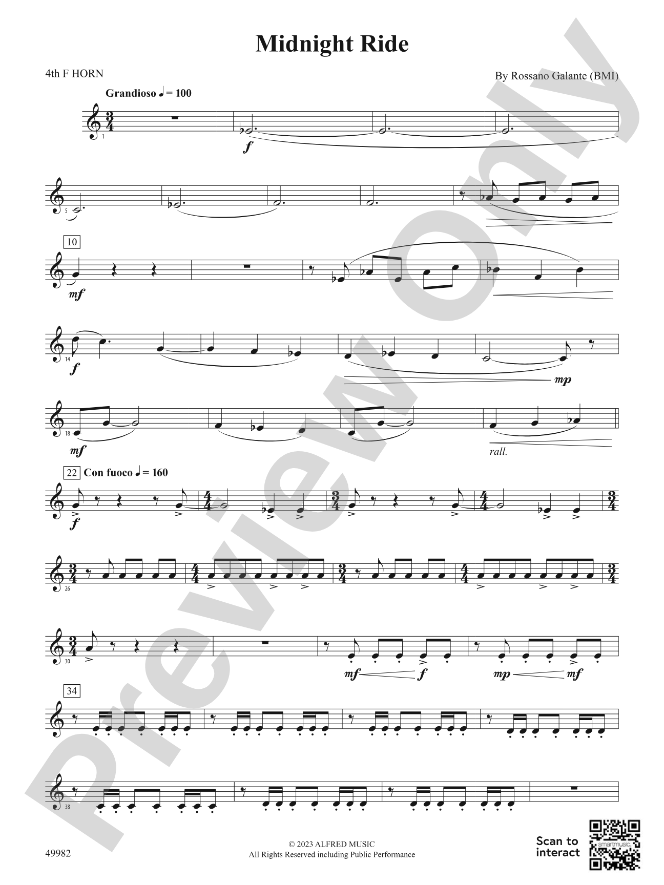 Midnight Ride: 4th F Horn