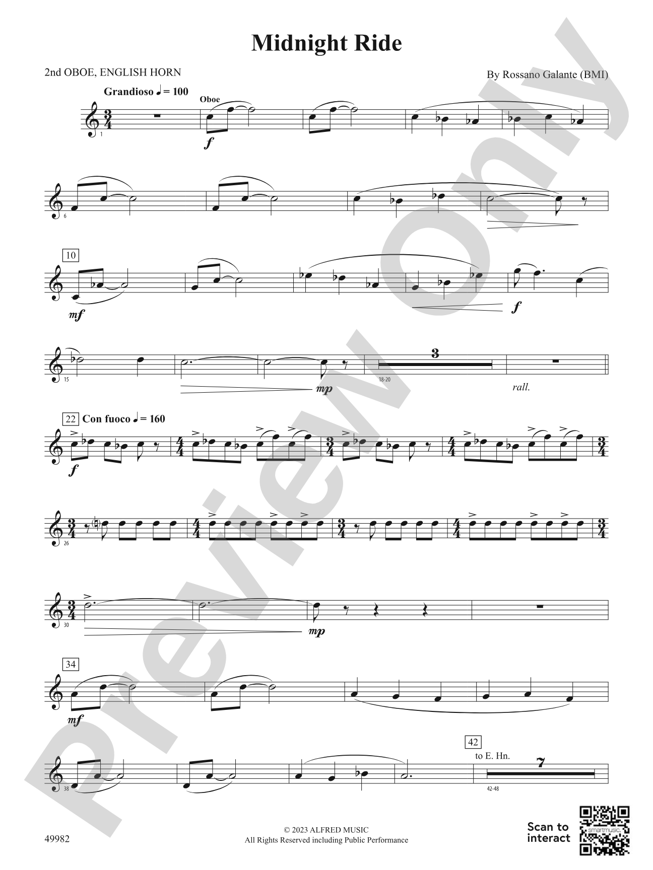 Midnight Ride: 2nd Oboe