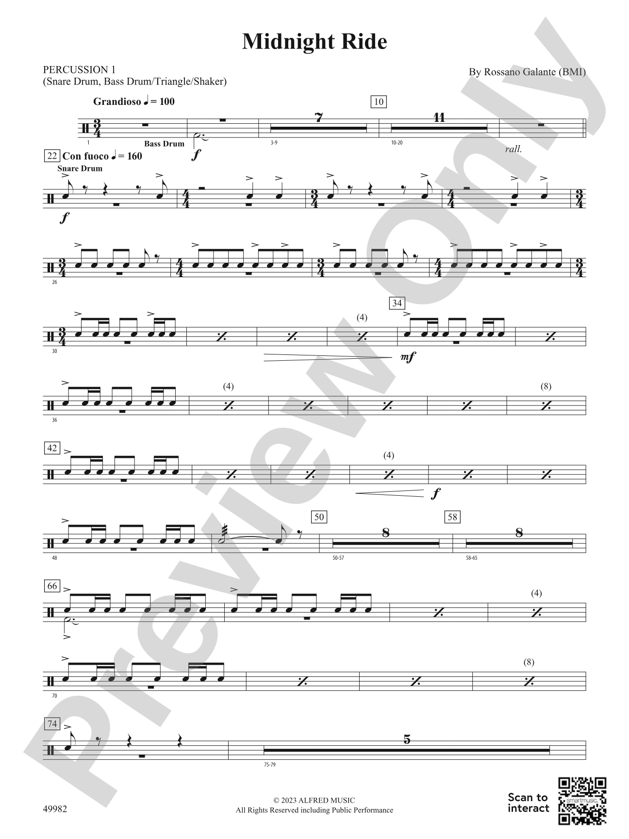 Midnight Ride: 1st Percussion