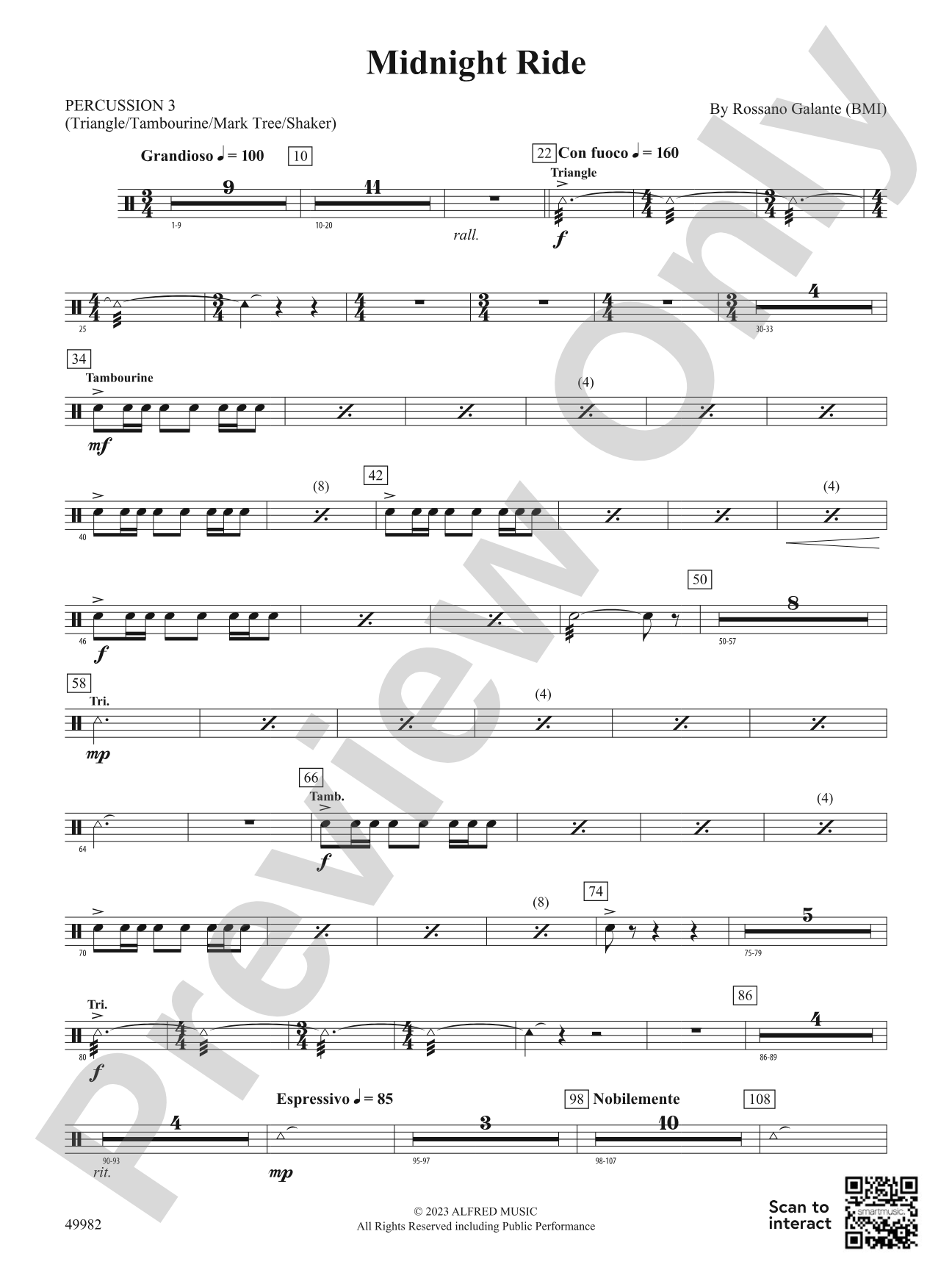 Midnight Ride: 3rd Percussion