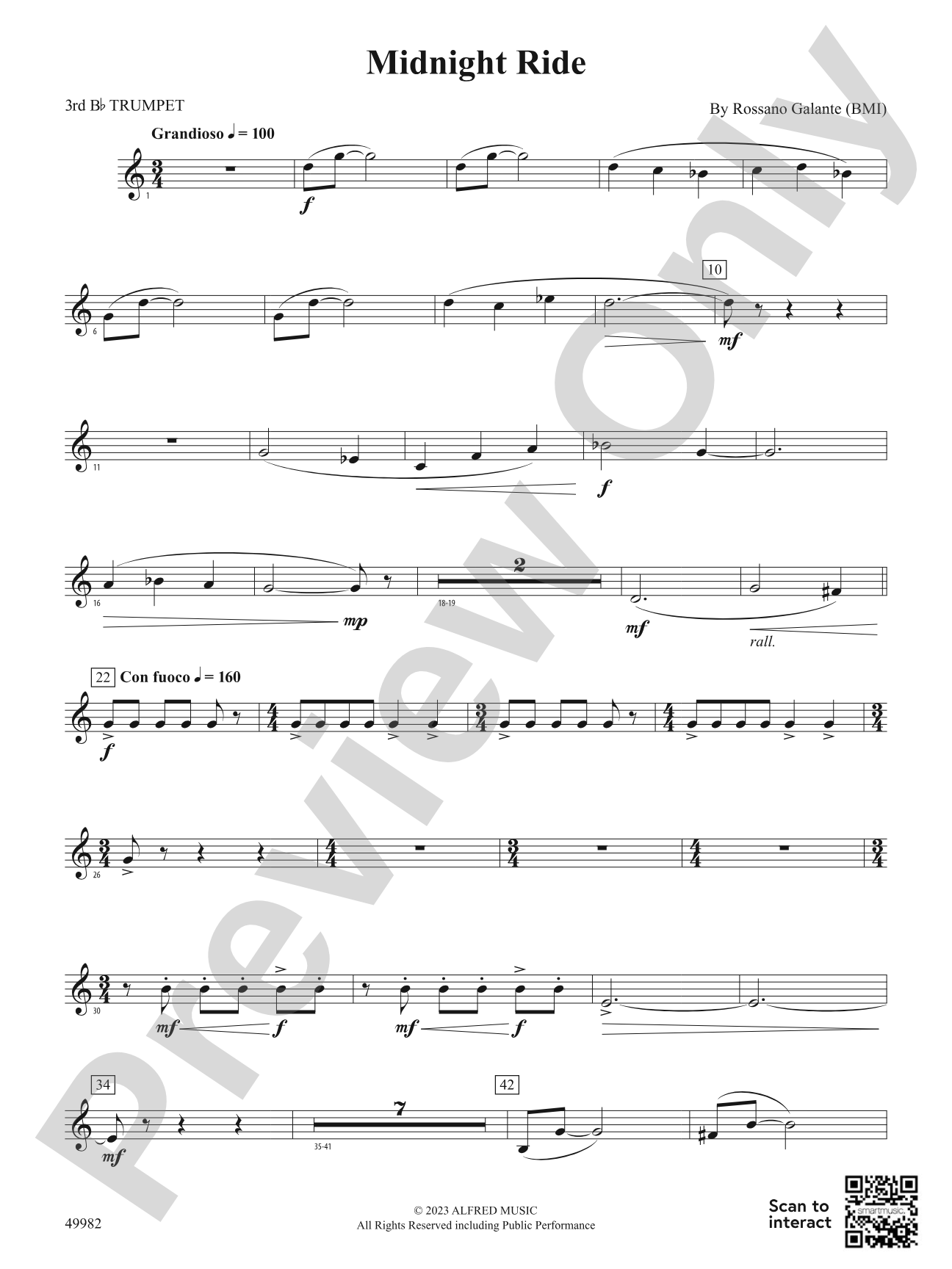 Midnight Ride: 3rd B-flat Trumpet
