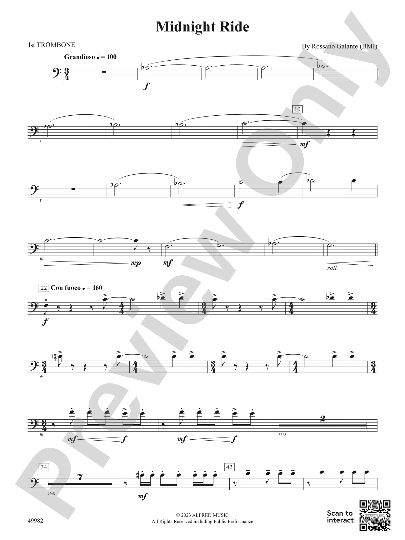 Midnight Ride: 1st Trombone
