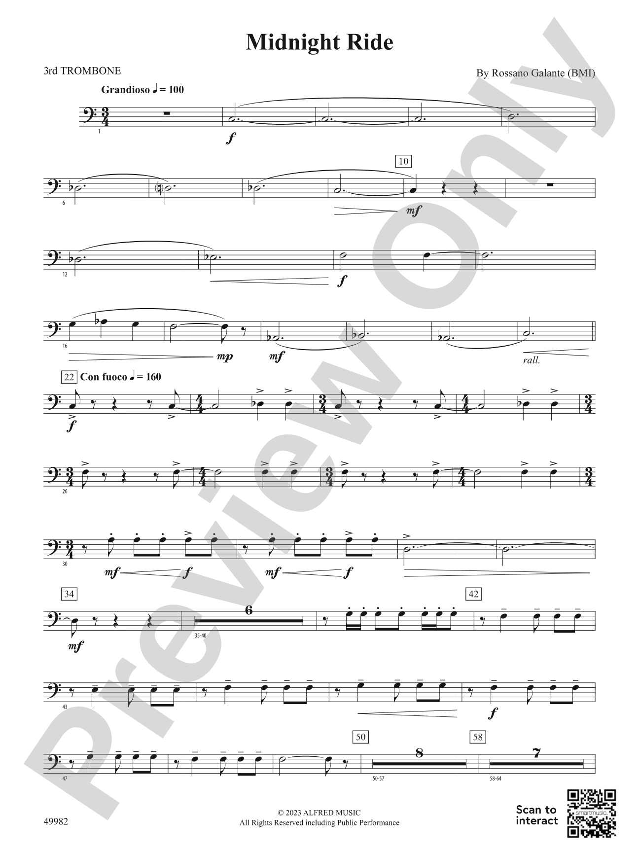 Midnight Ride: 3rd Trombone