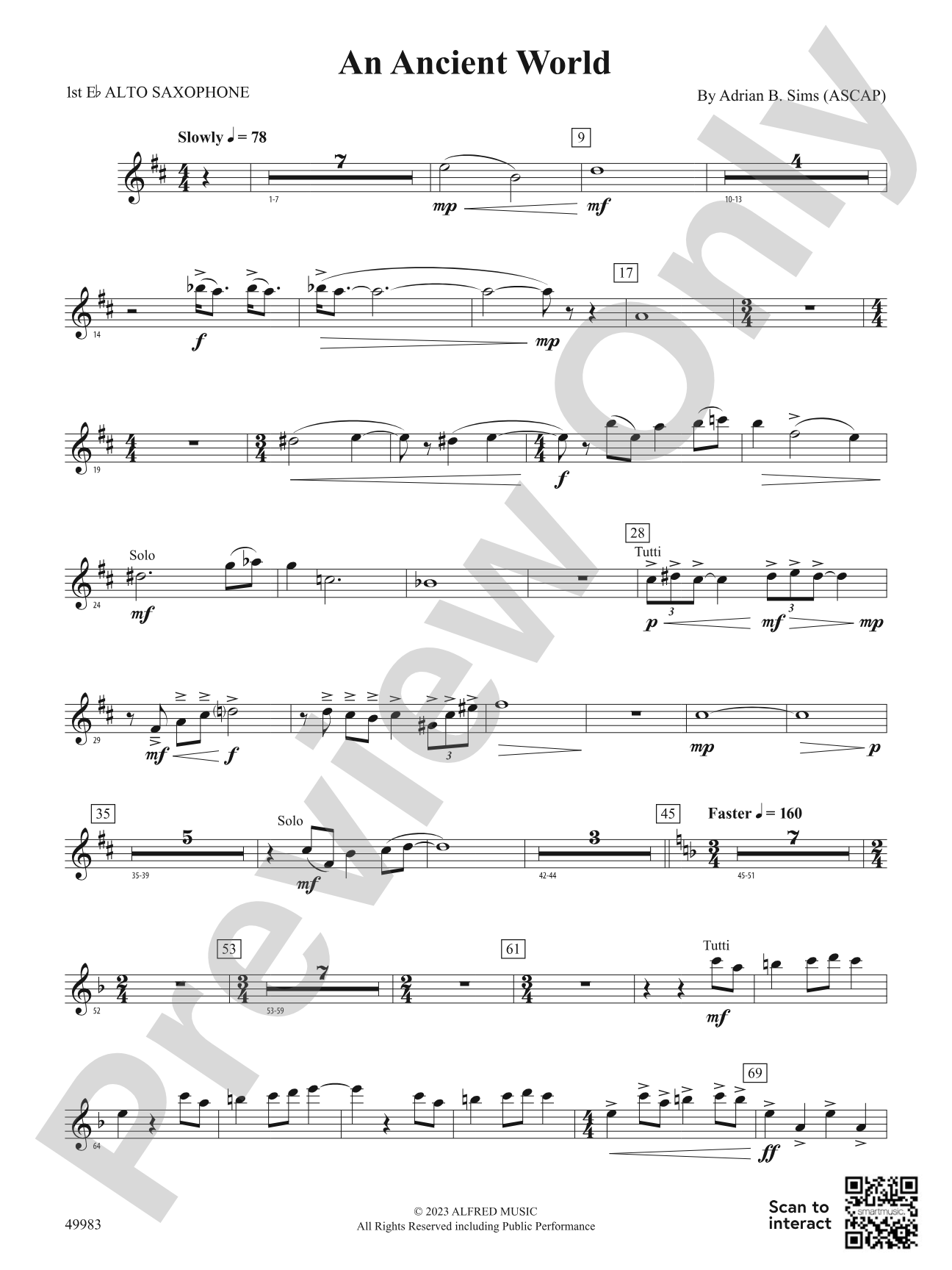 An Ancient World: E-flat Alto Saxophone