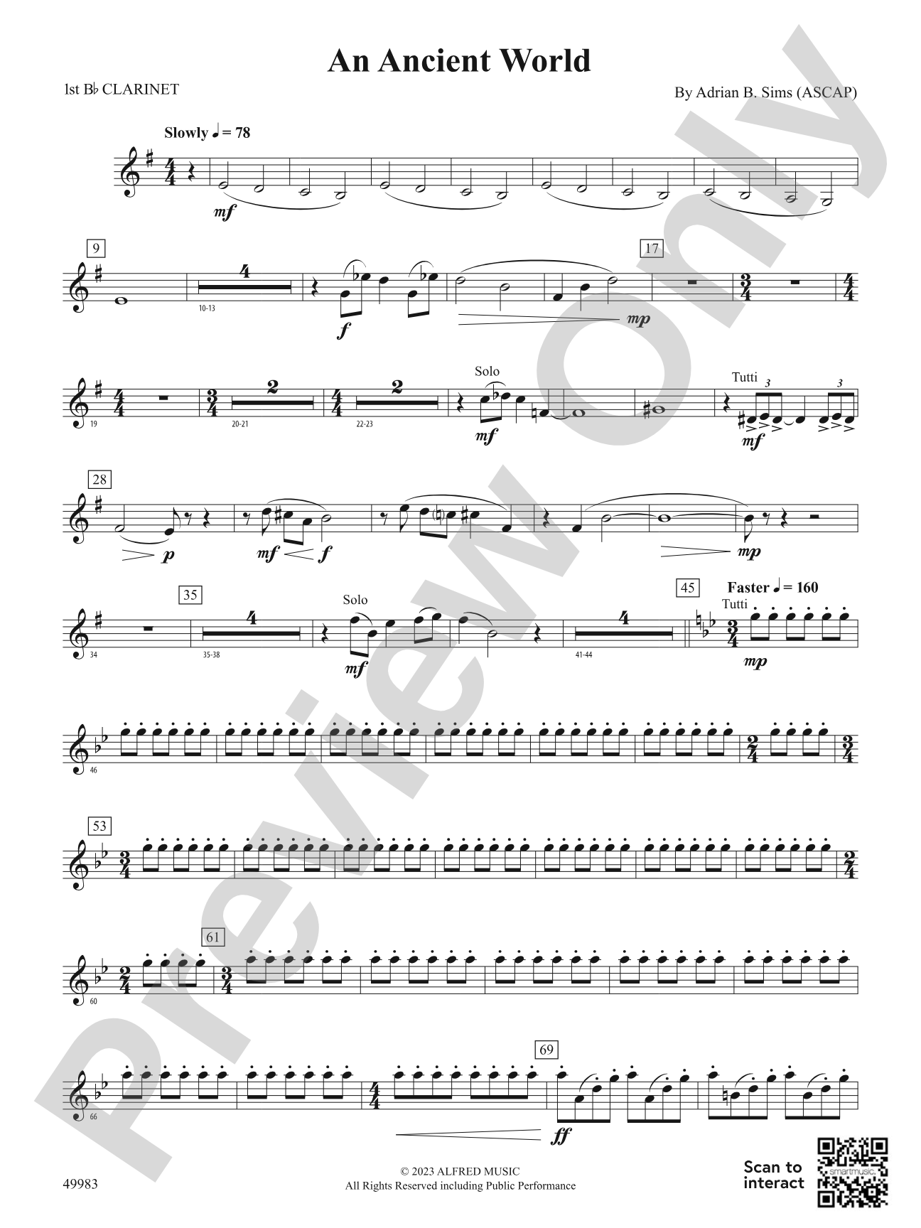 An Ancient World: 1st B-flat Clarinet