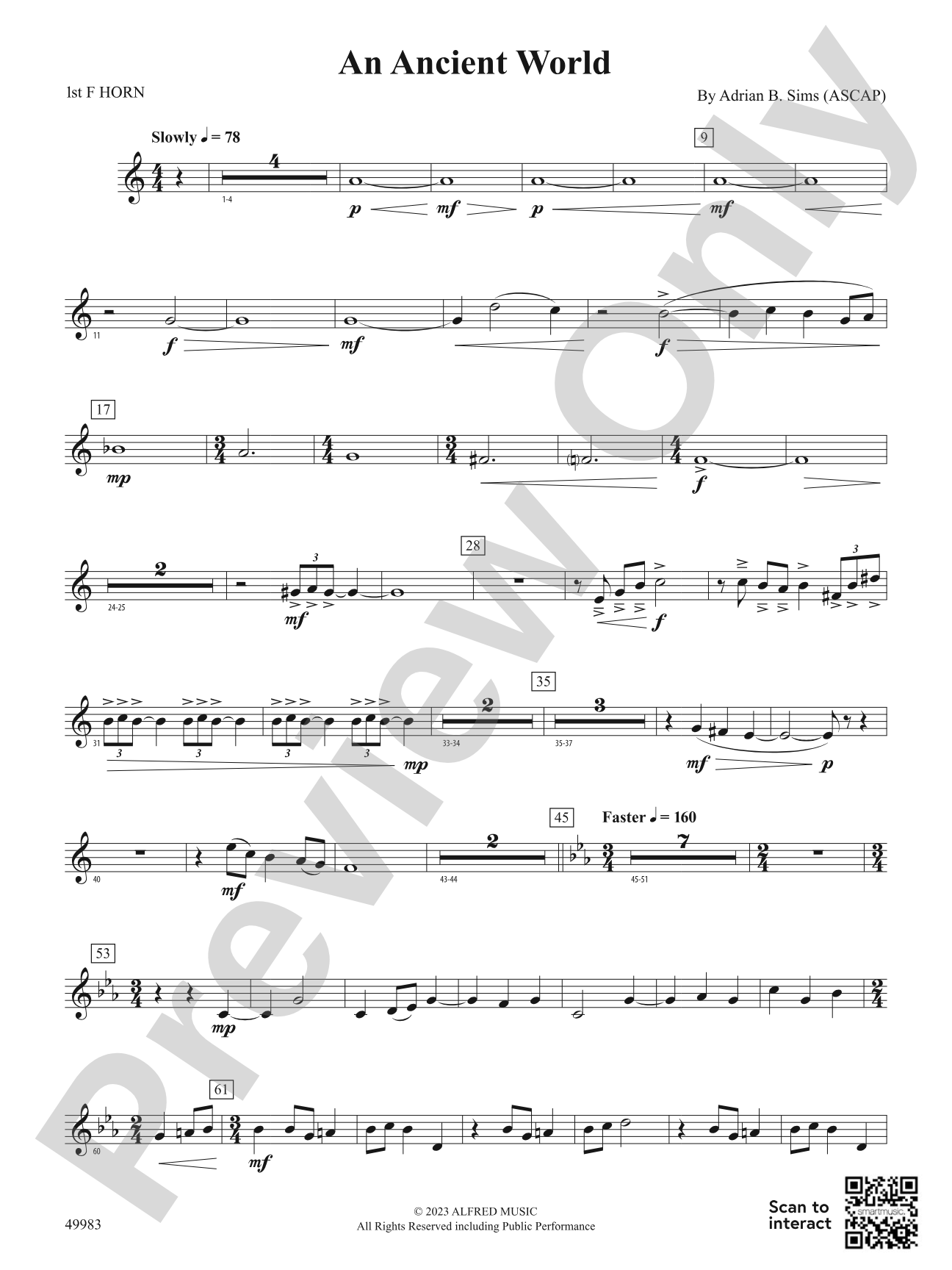 An Ancient World: 1st F Horn