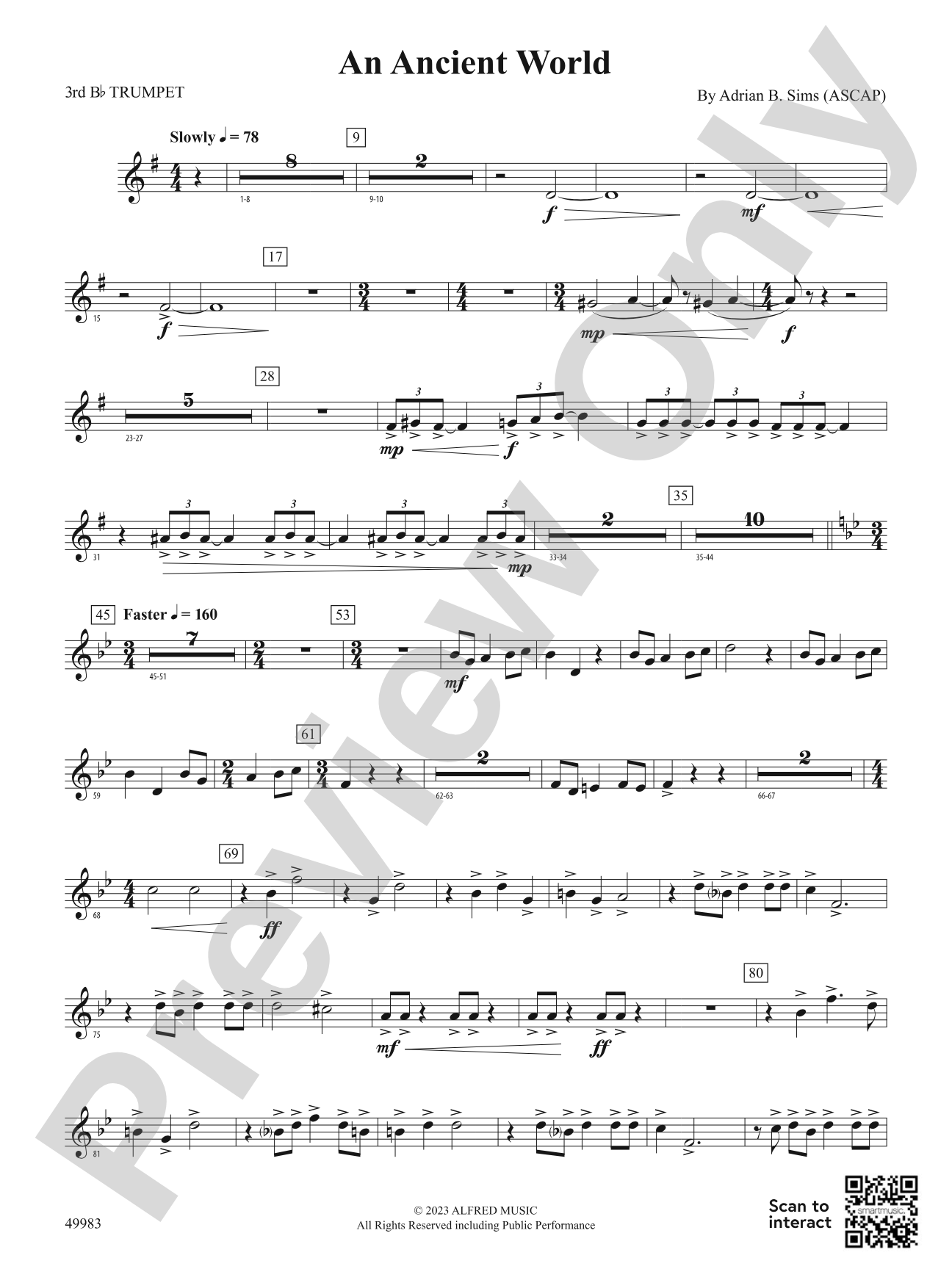 An Ancient World: 3rd B-flat Trumpet