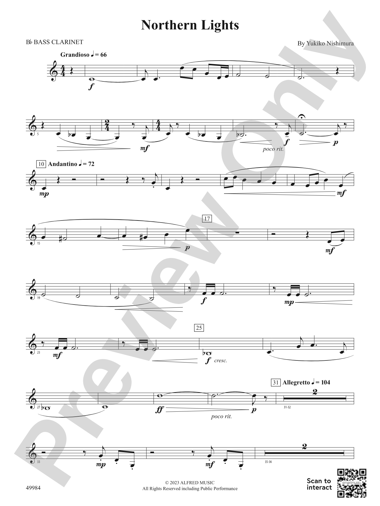 Northern Lights: B-flat Bass Clarinet