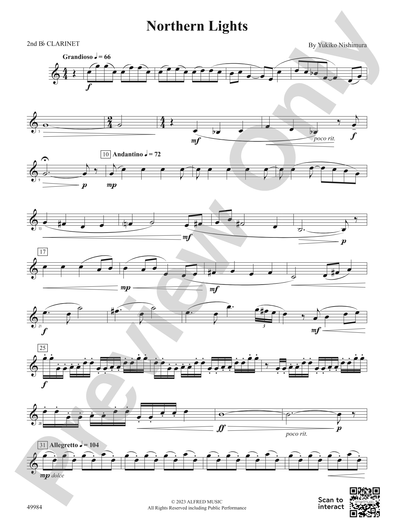 Northern Lights: 2nd B-flat Clarinet