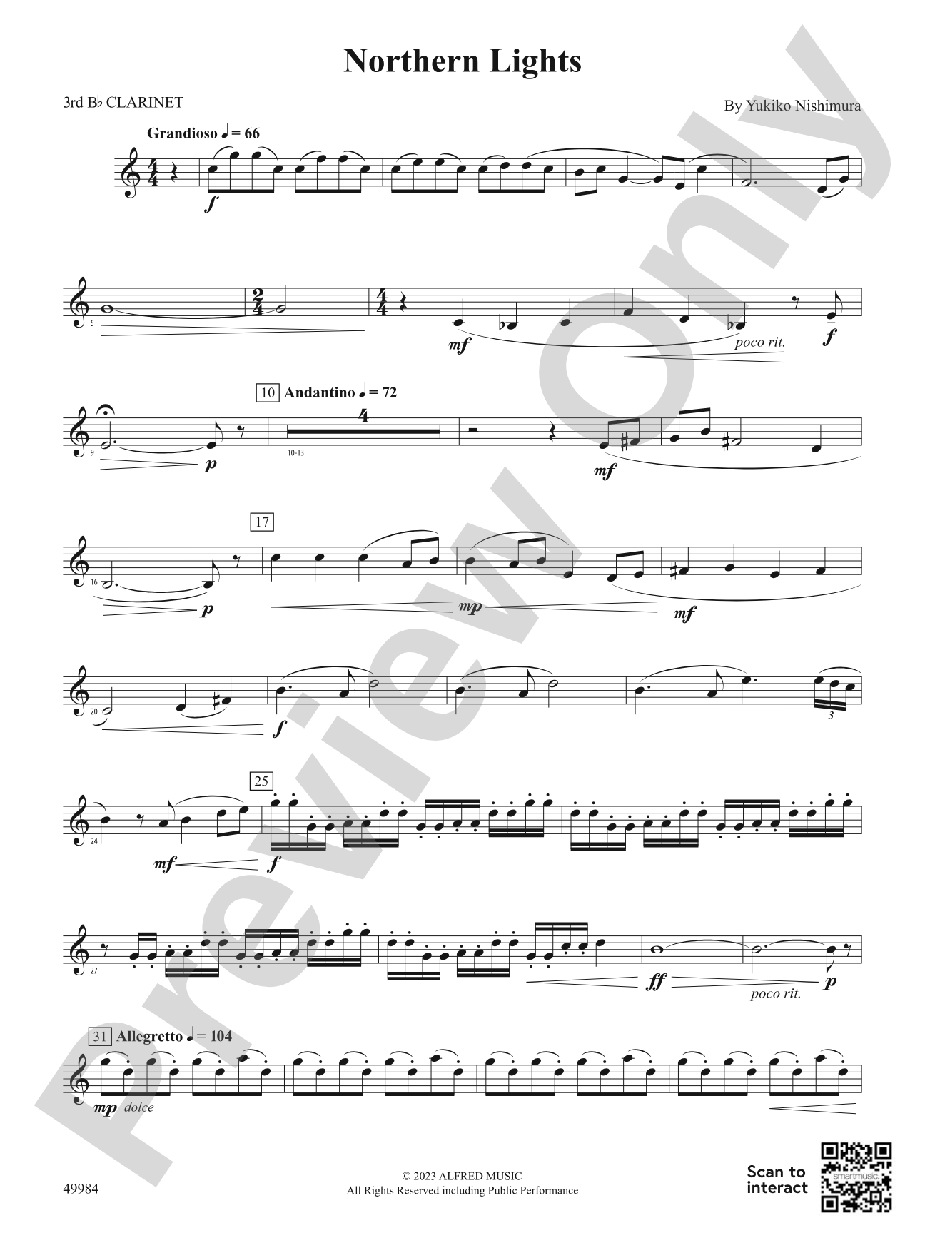 Northern Lights: 3rd B-flat Clarinet