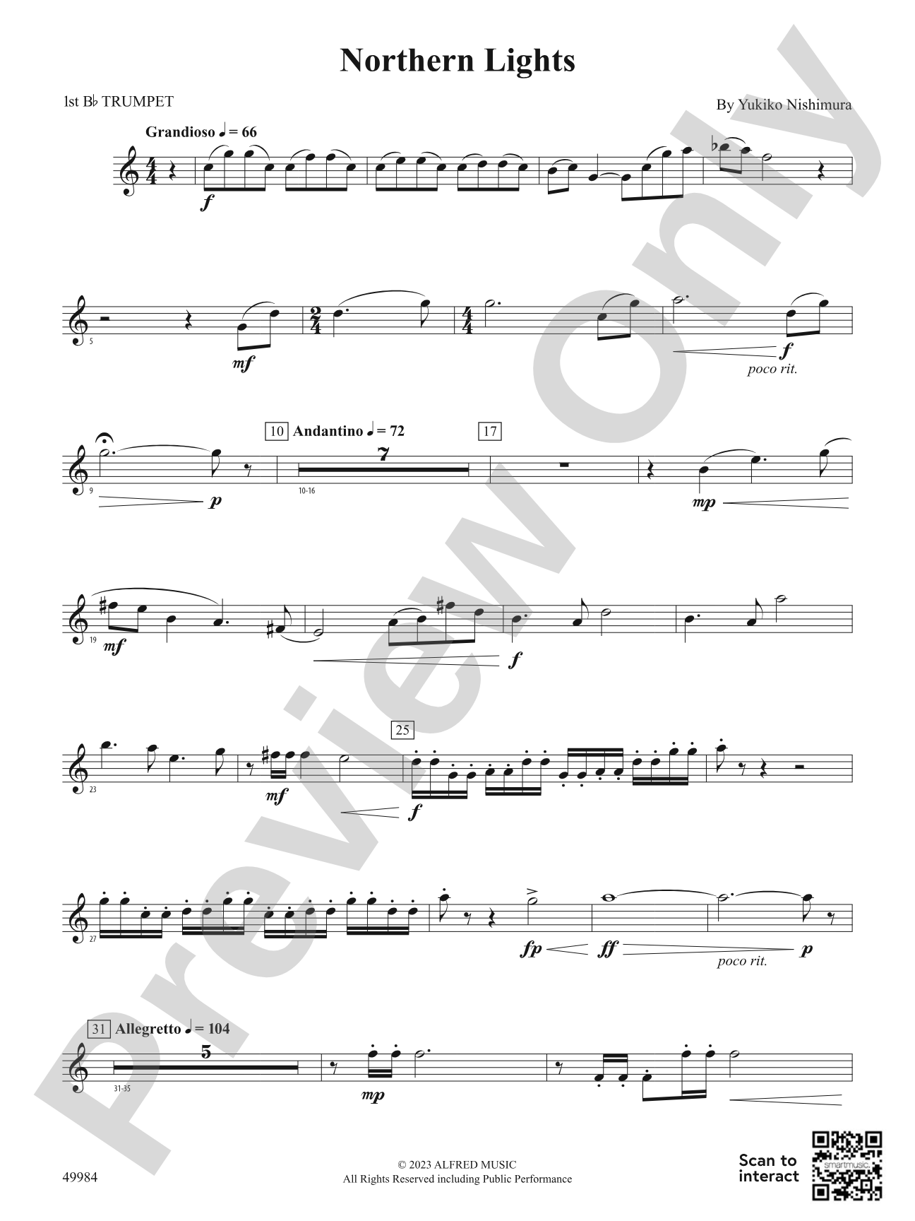 Northern Lights: 1st B-flat Trumpet