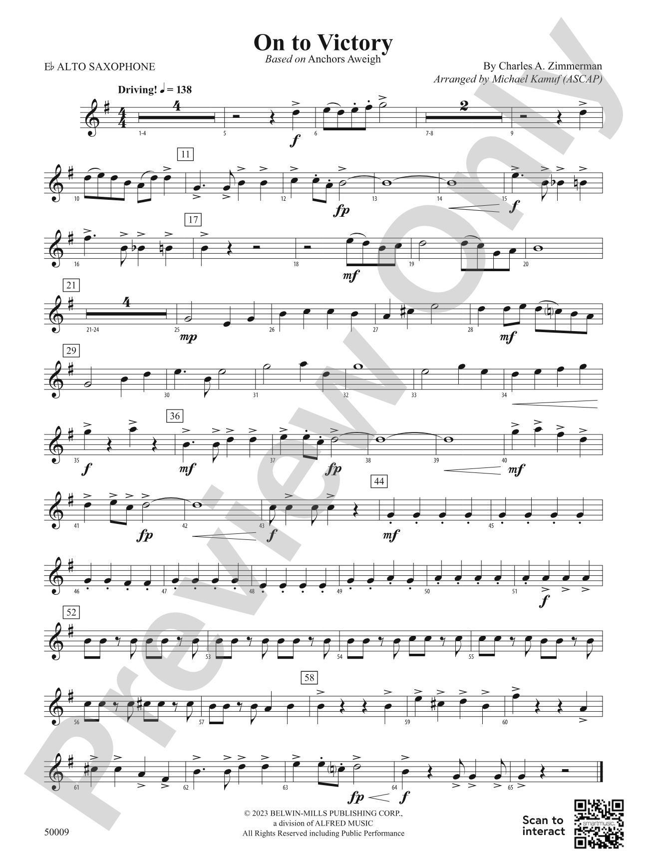 On to Victory: E-flat Alto Saxophone
