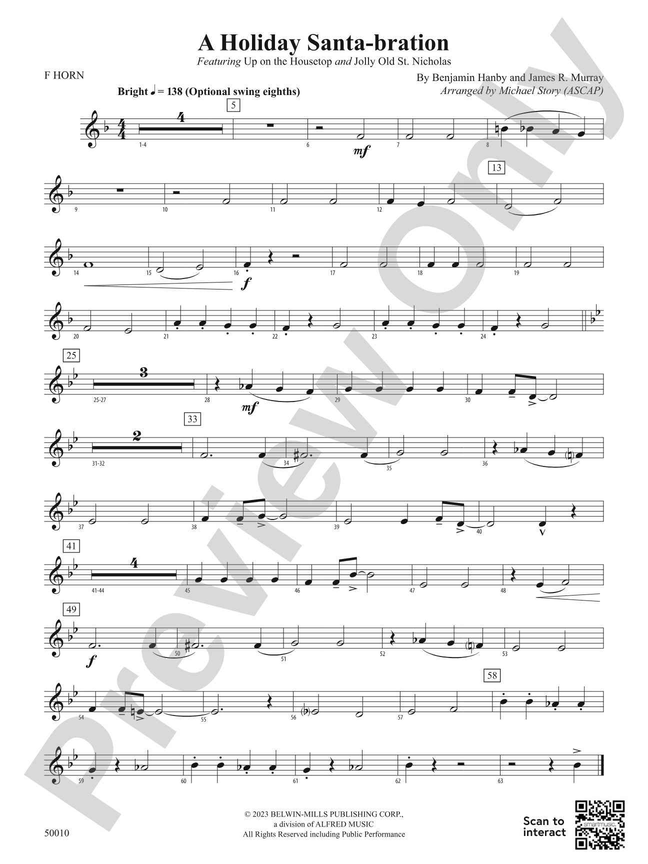 A Holiday Santa-bration: 1st F Horn