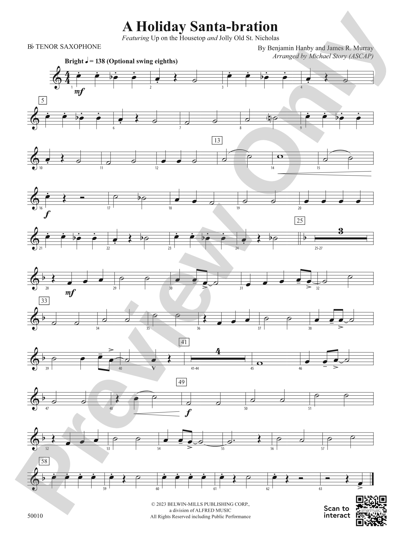 A Holiday Santa-bration: B-flat Tenor Saxophone