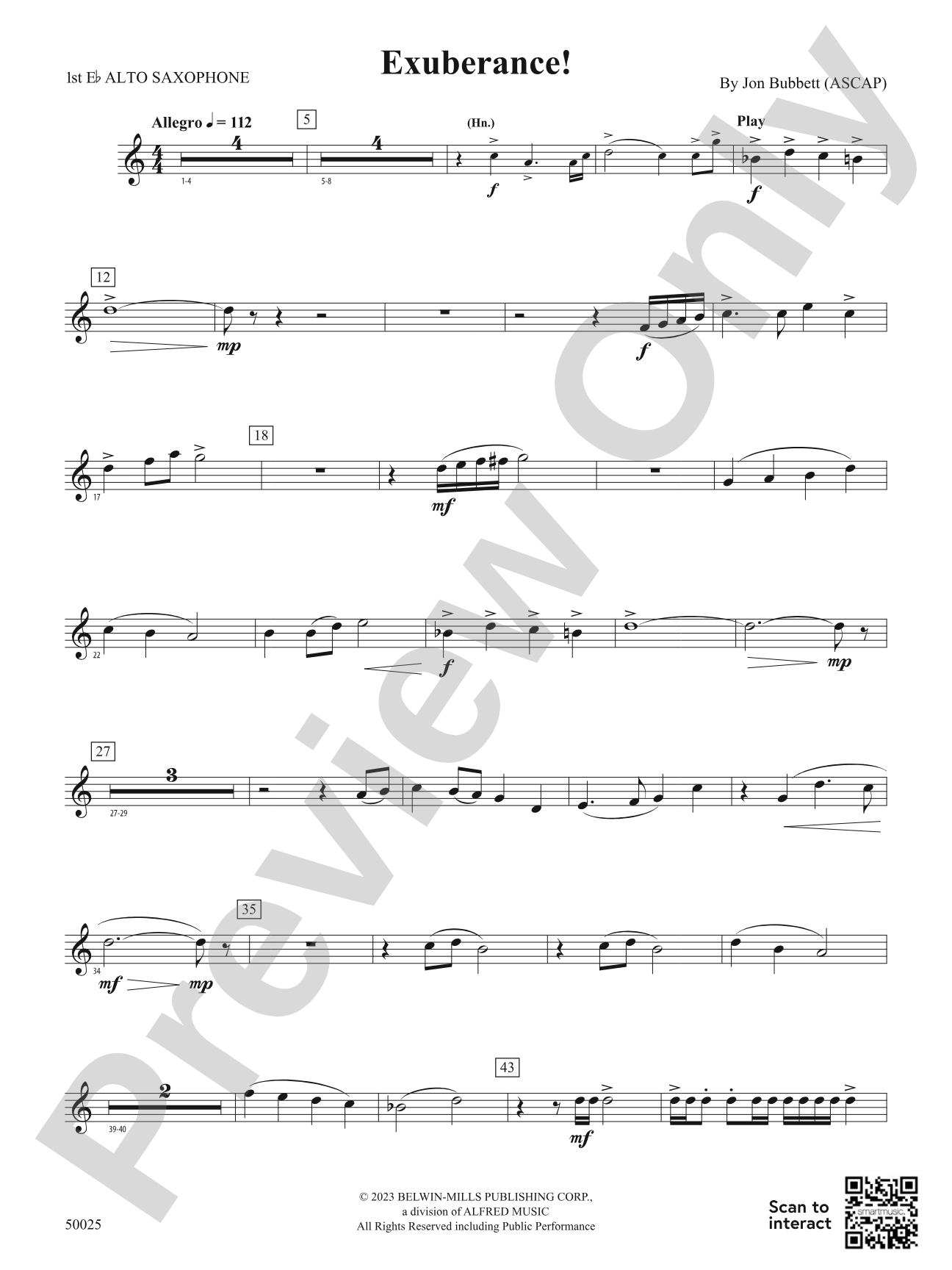 Exuberance!: E-flat Alto Saxophone