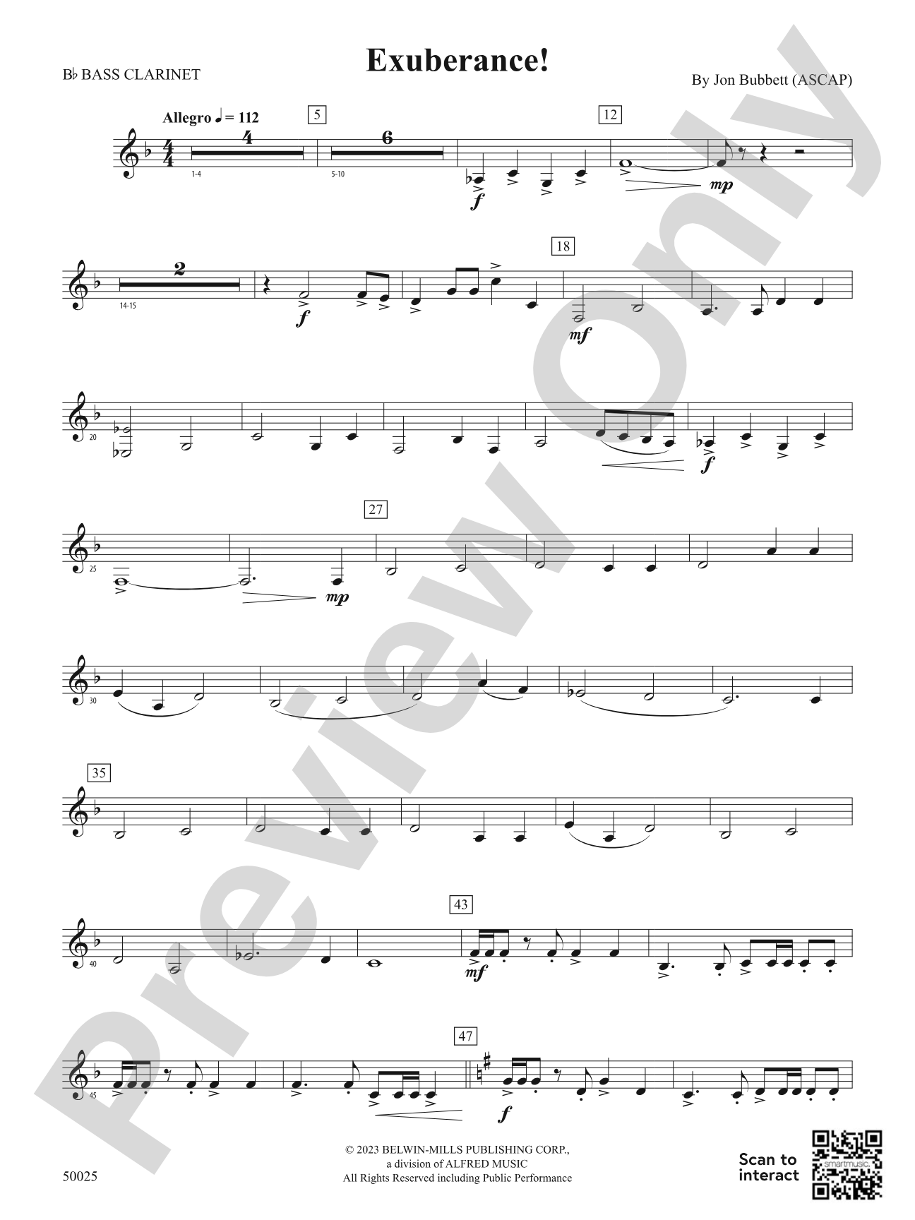 Exuberance!: B-flat Bass Clarinet