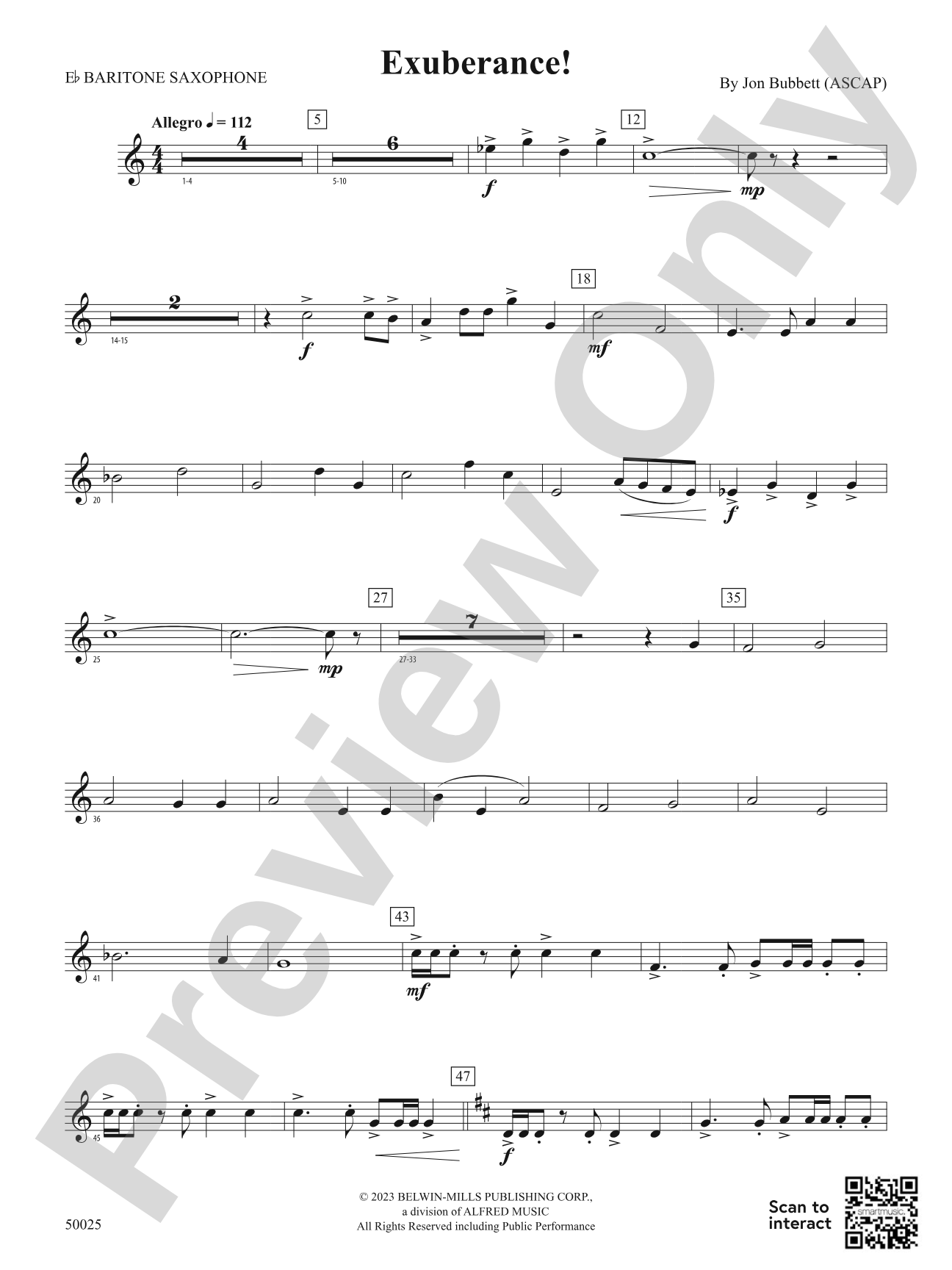 Exuberance!: E-flat Baritone Saxophone