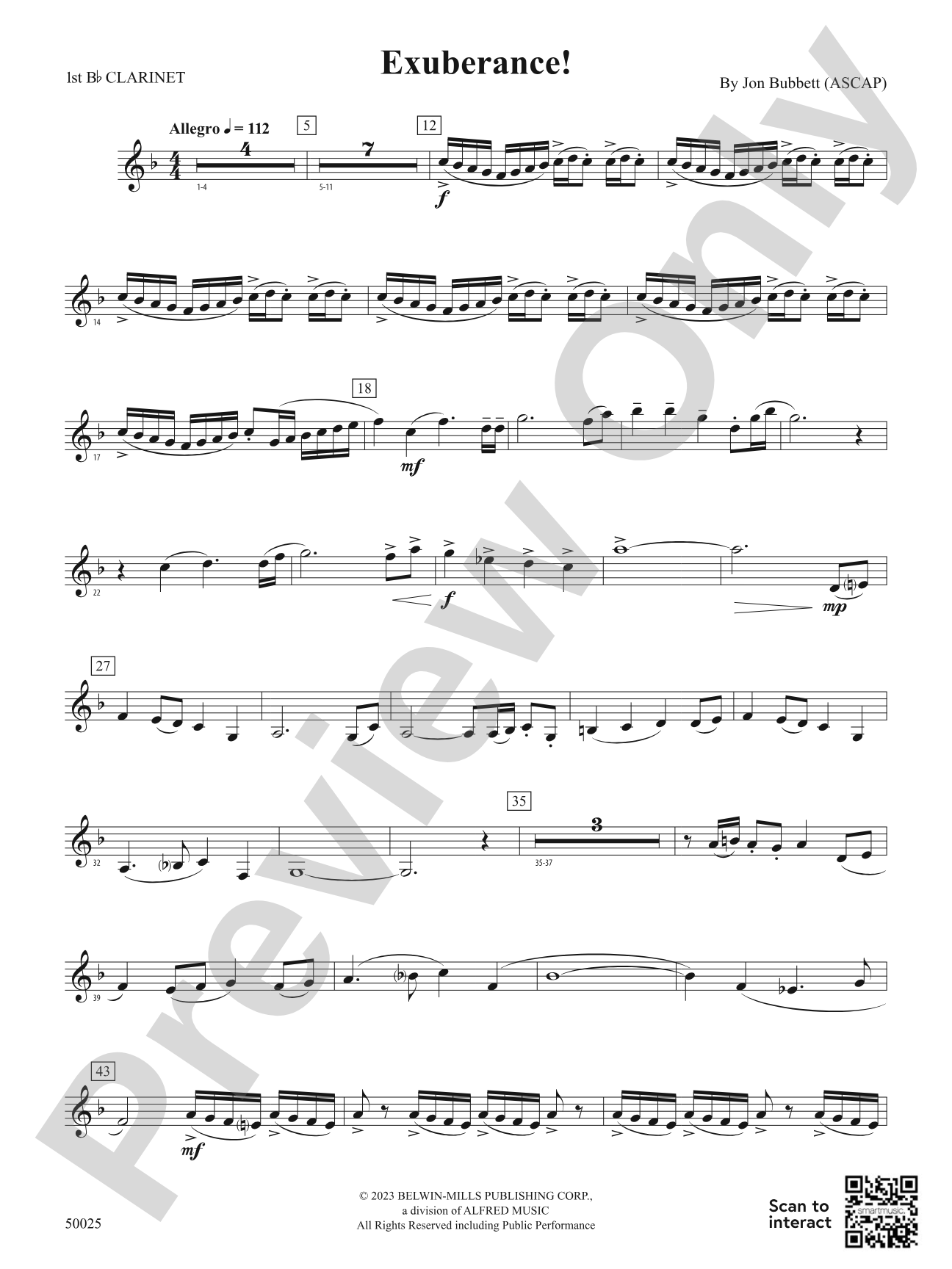 Exuberance!: 1st B-flat Clarinet
