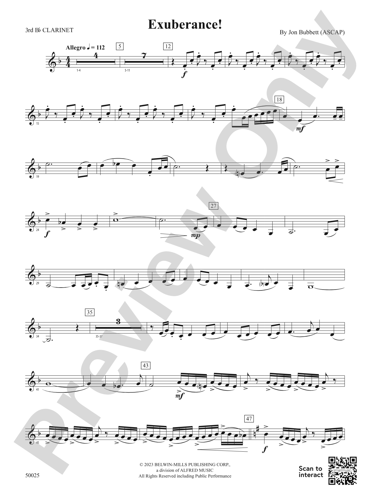 Exuberance!: 3rd B-flat Clarinet