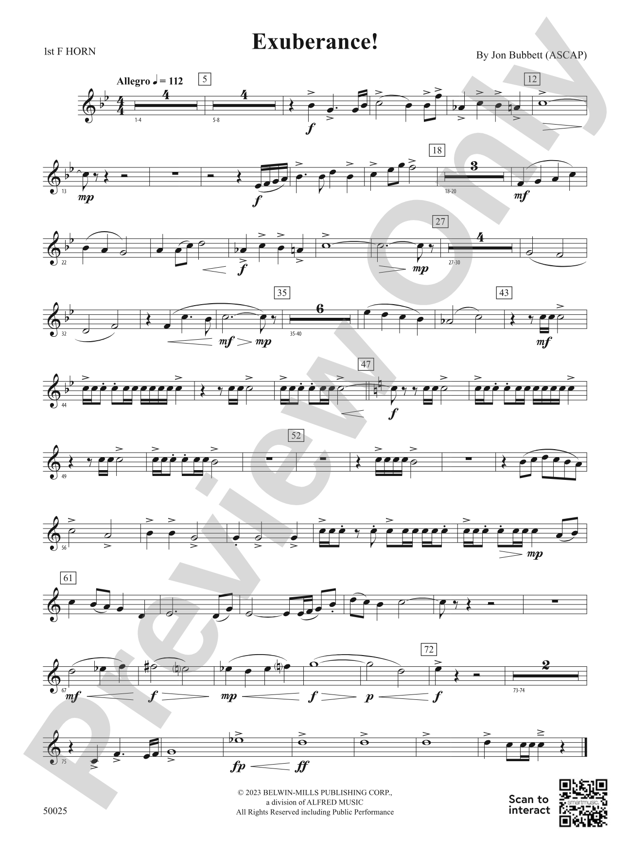 Exuberance!: 1st F Horn
