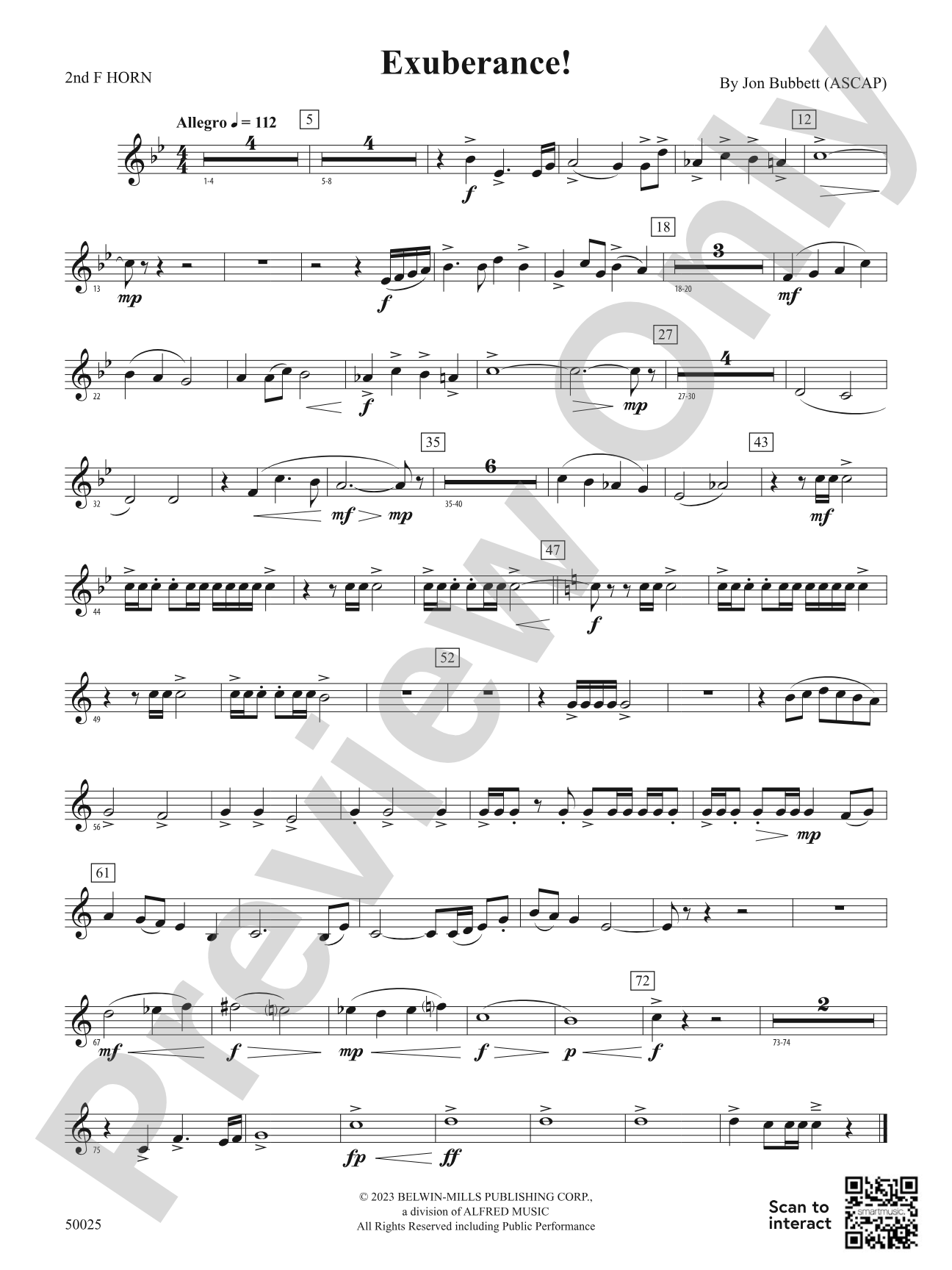 Exuberance!: 2nd F Horn