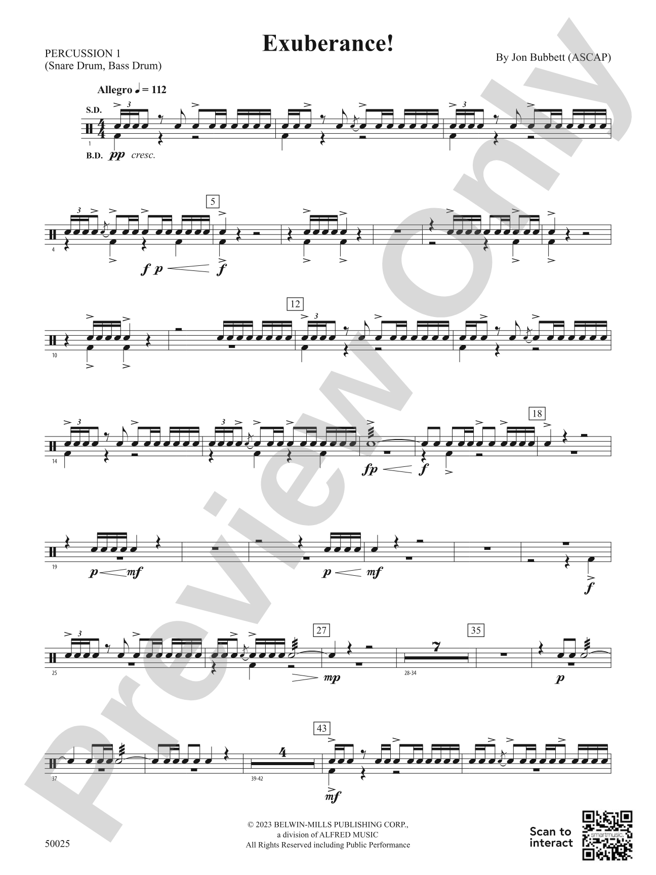 Exuberance!: 1st Percussion