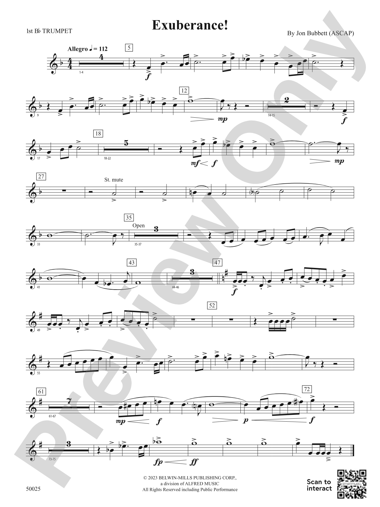 Exuberance!: 1st B-flat Trumpet