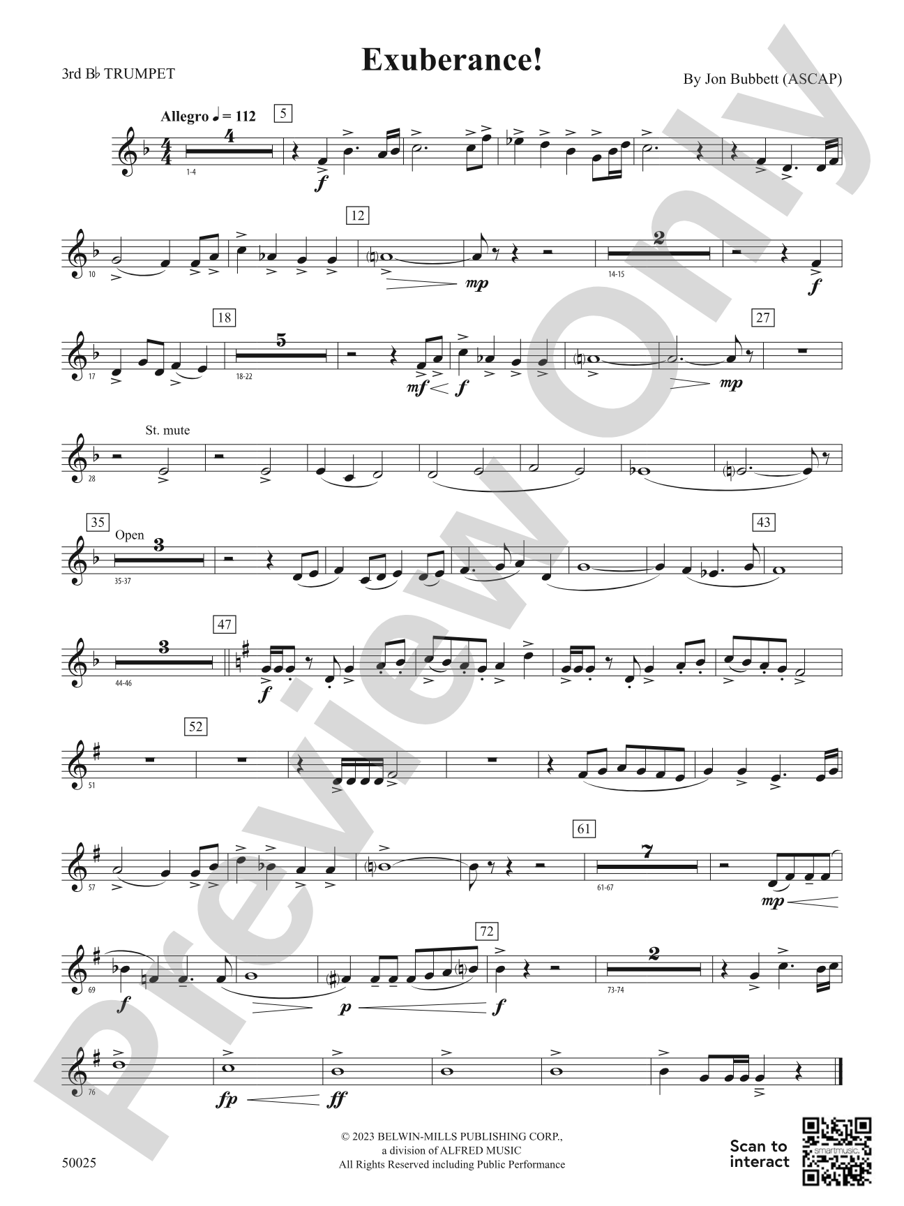 Exuberance!: 3rd B-flat Trumpet